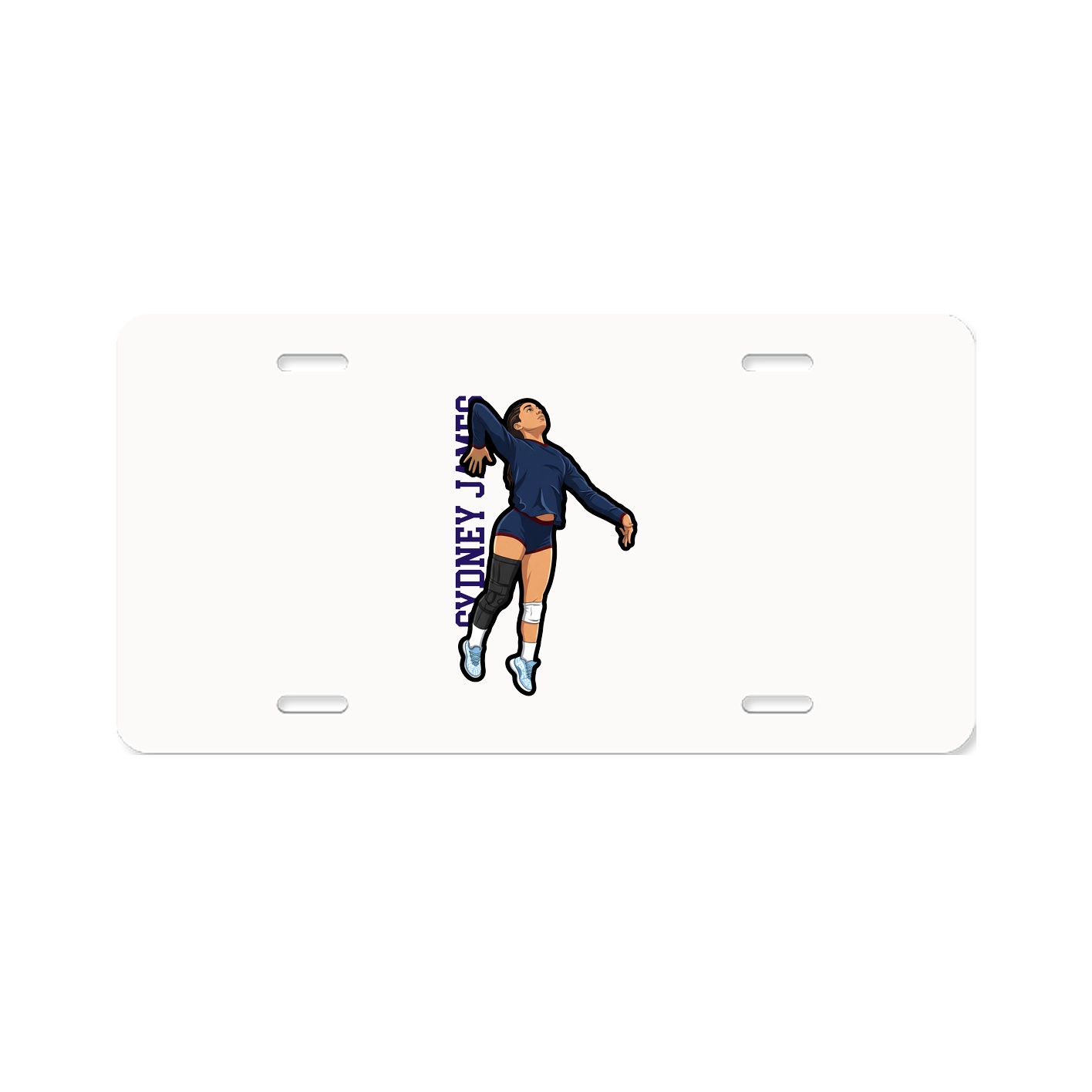 License Plate — Name Vertical in Classic