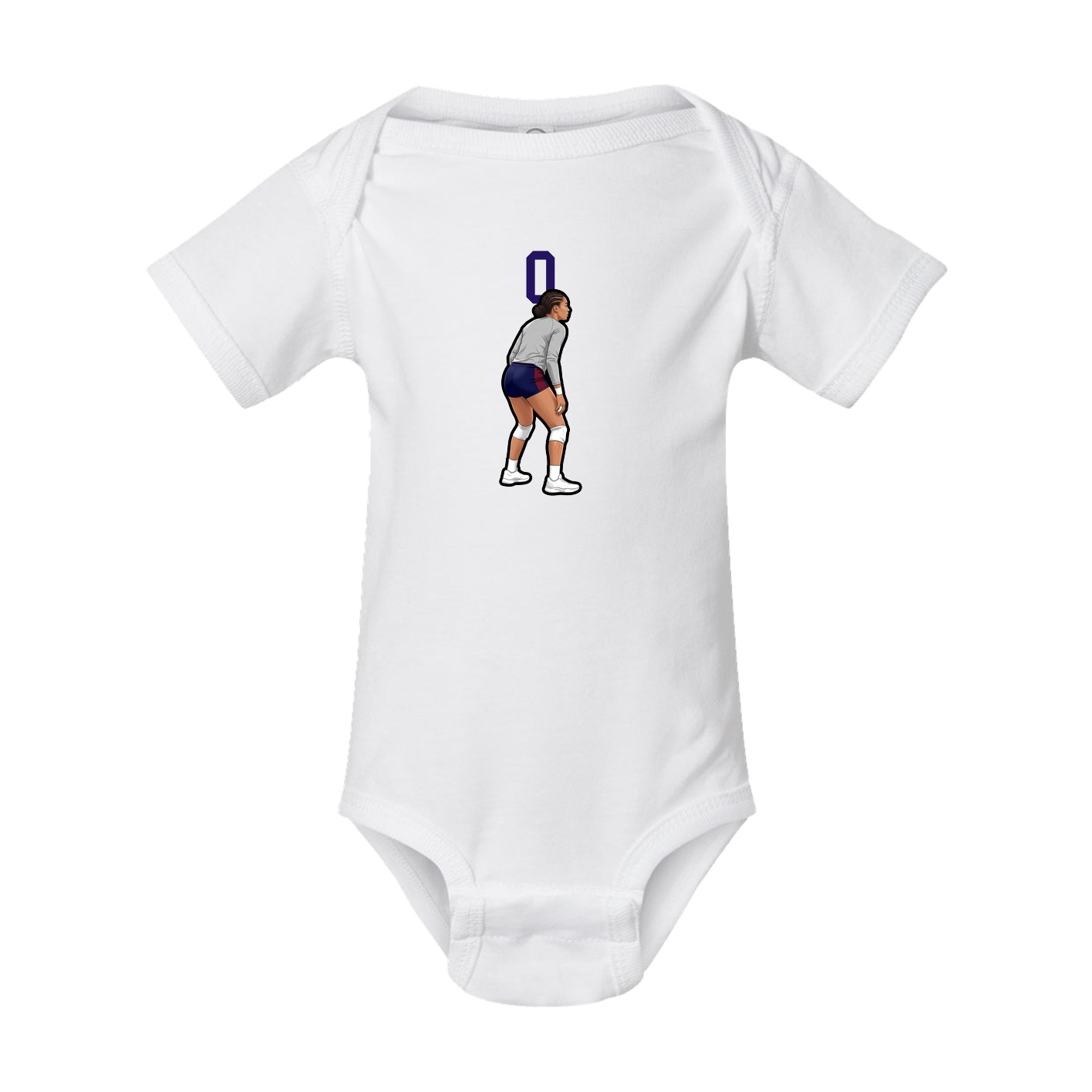 Baby Onesie — Number Top in White