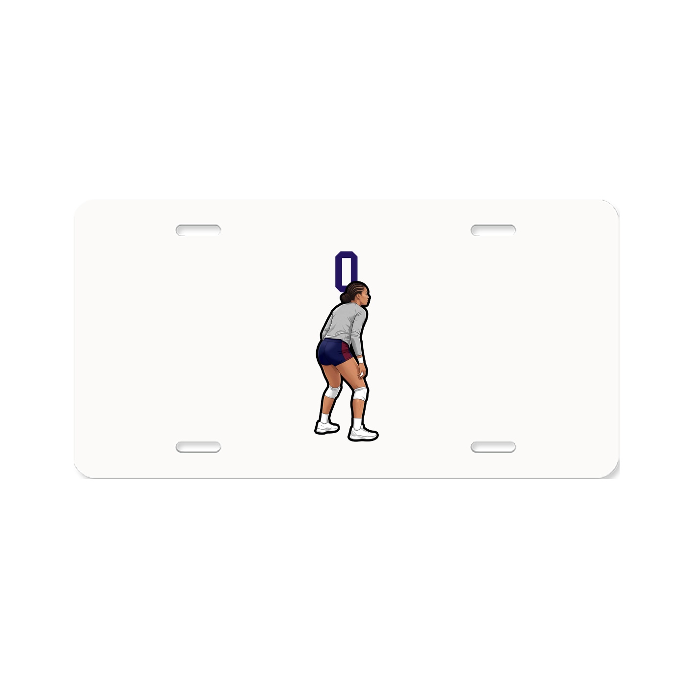 License Plate — Number Top in Classic
