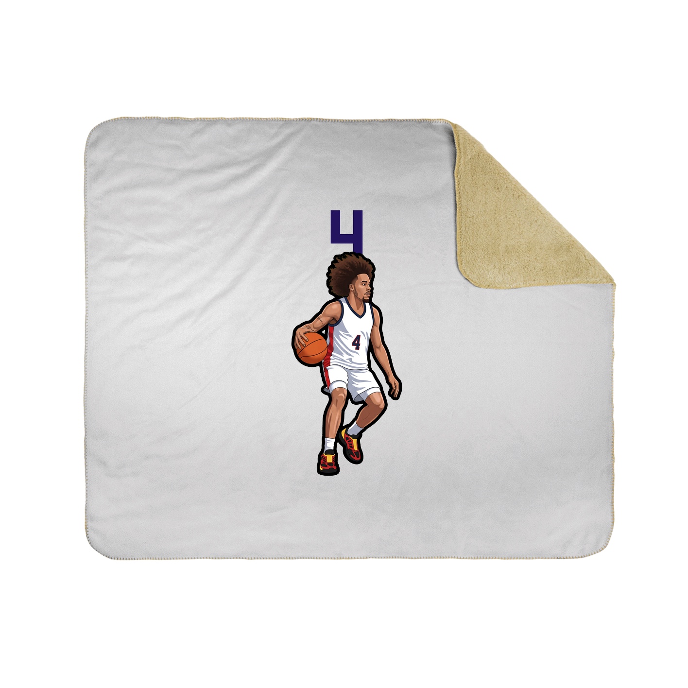 Throw Blanket — Number Top in White