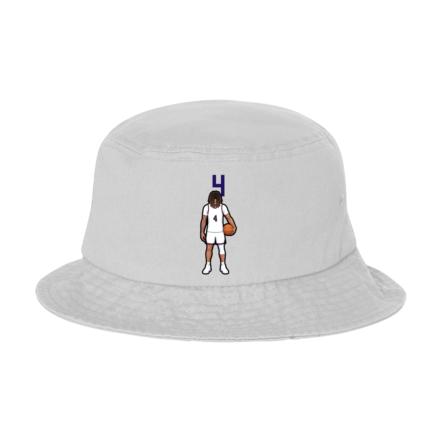 Bucket Cap — Number Top in White