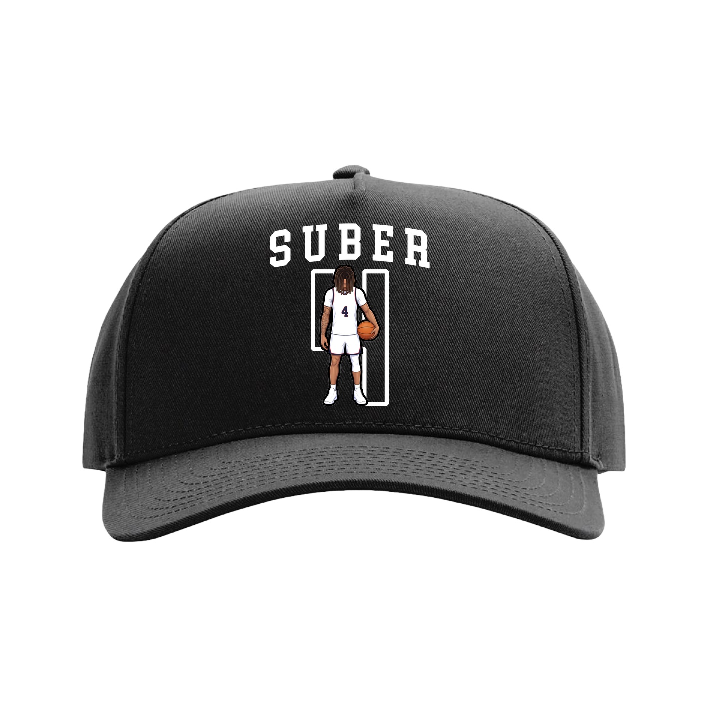 Full Fabric Five-Panel Champ Cap — Shirsey in Black