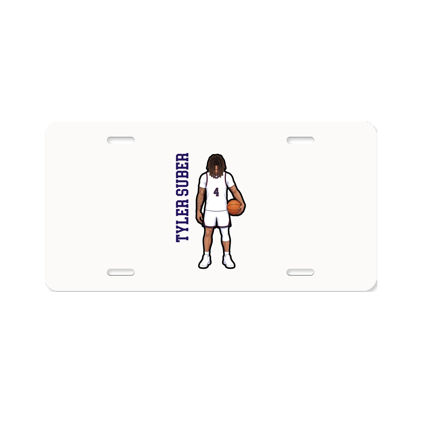 License Plate — Name Vertical in Classic