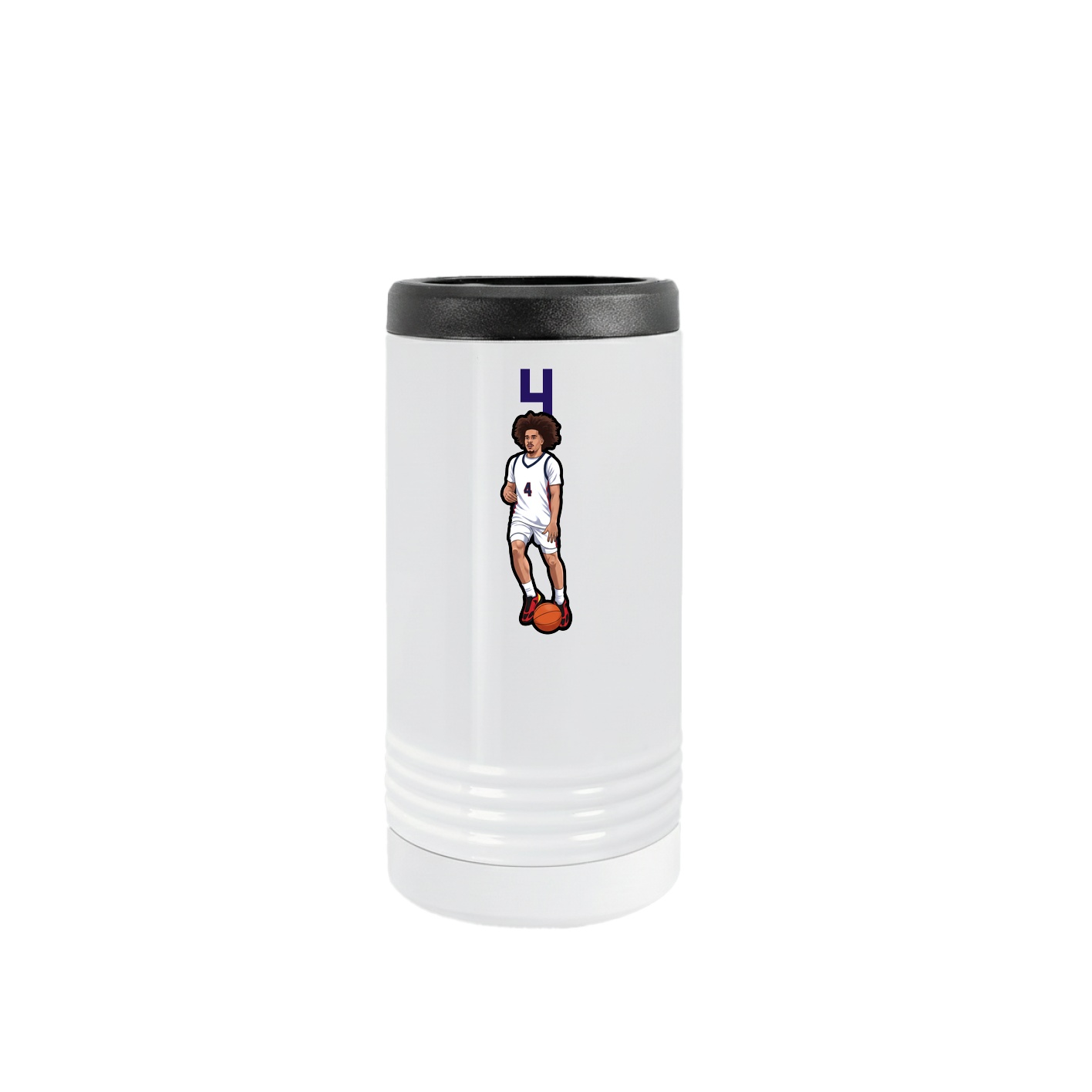 Slim Beverage Holder — Number Top in White