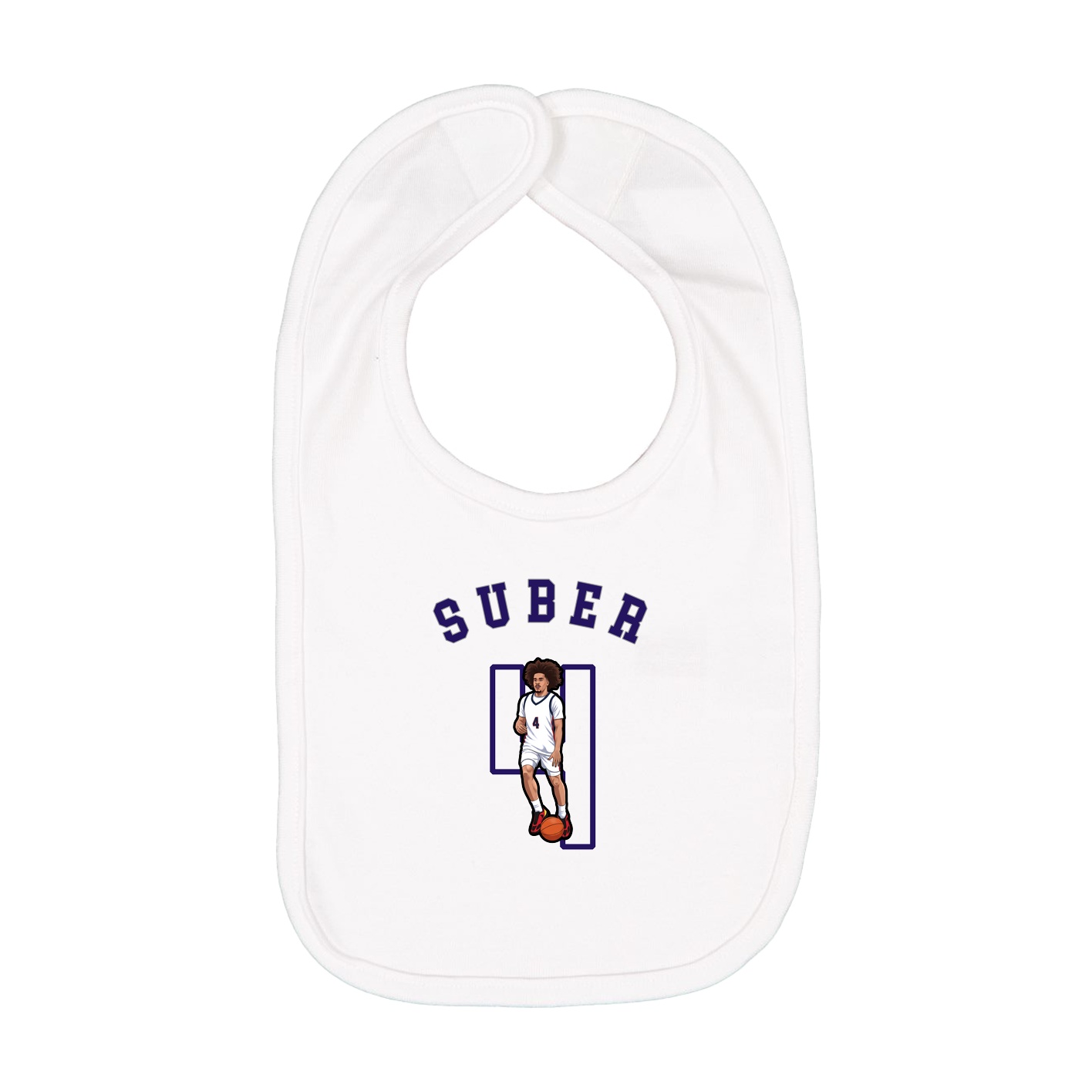 Infant Bib — Shirsey Arch in White
