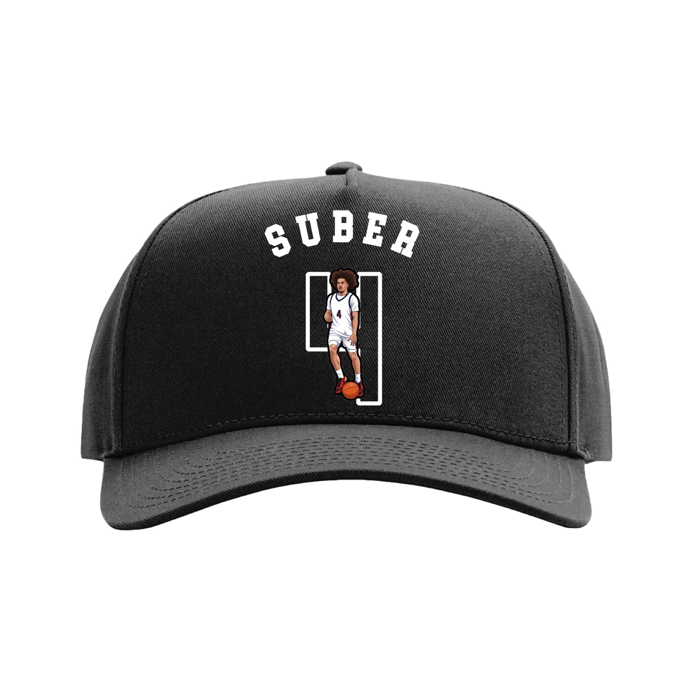 Full Fabric Five-Panel Champ Cap — Shirsey Arch in Black