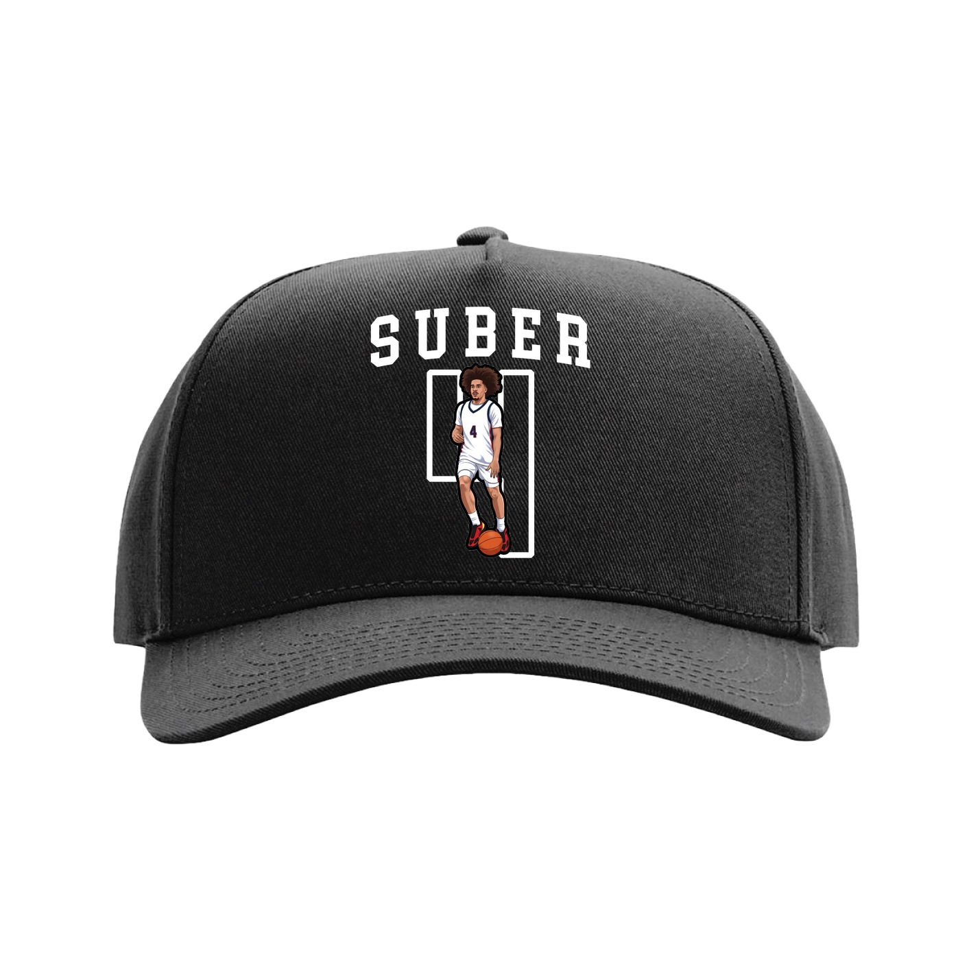 Full Fabric Five-Panel Champ Cap — Shirsey in Black