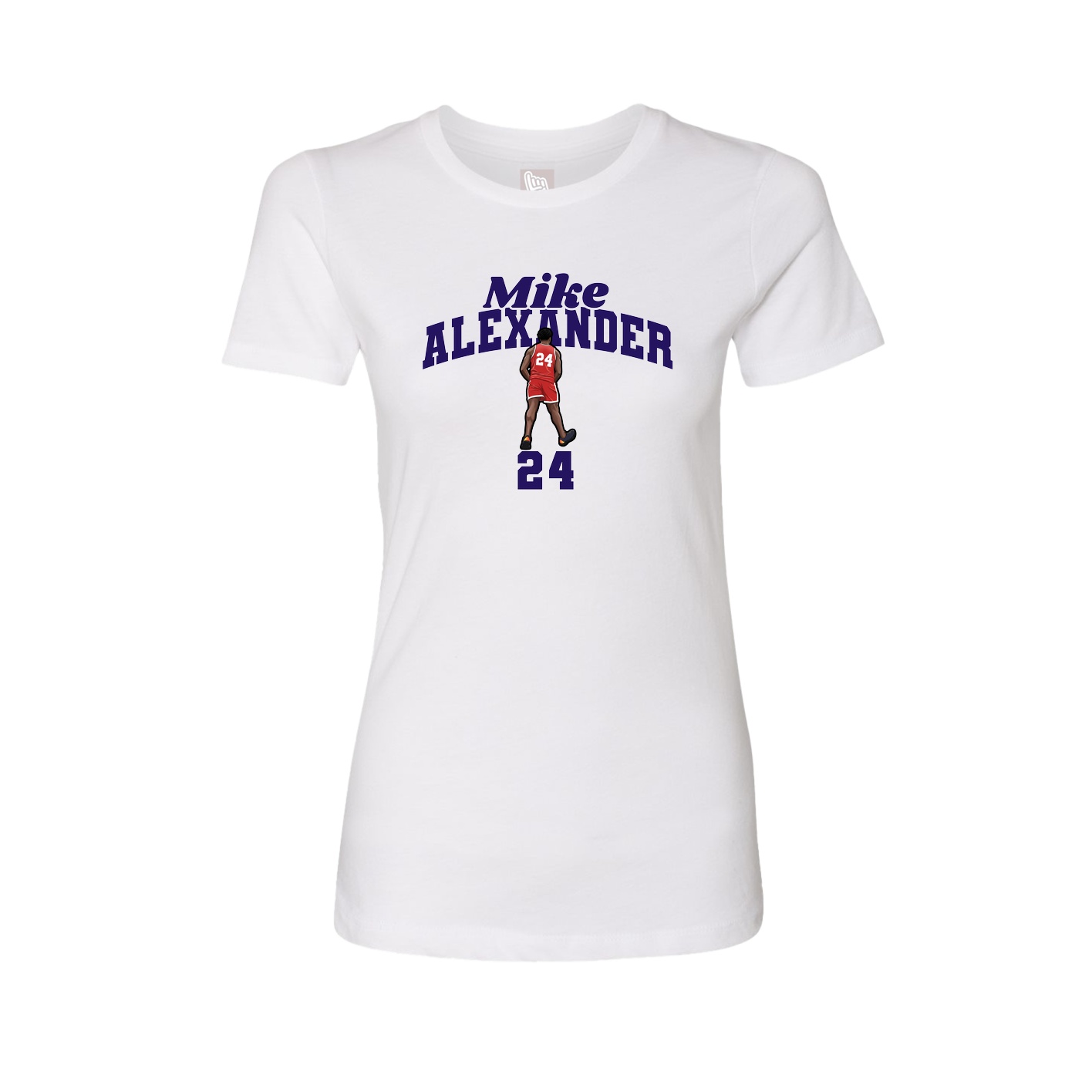 Fitted Women's Tee — Signature Arch in White
