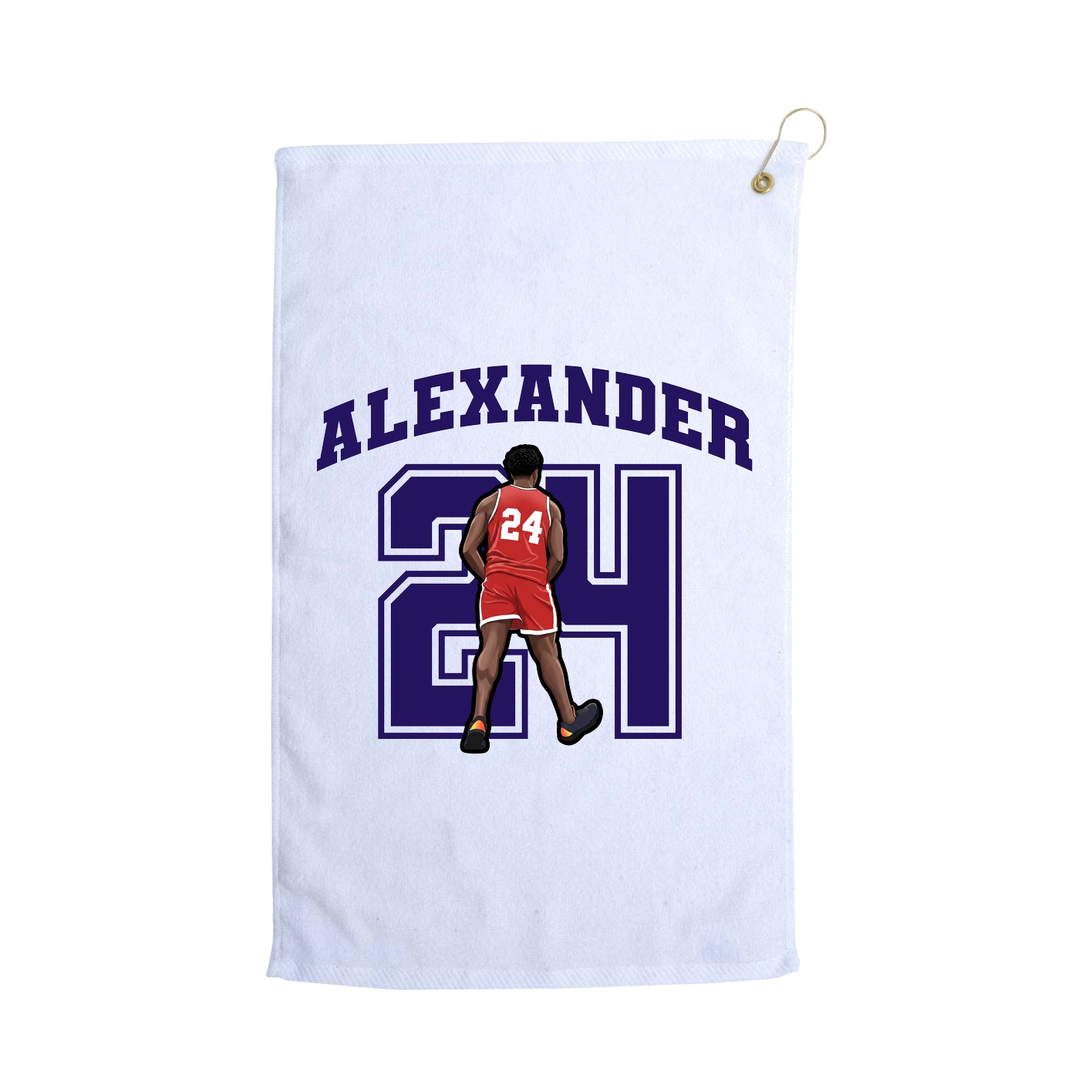 Golf Towel — Number in White