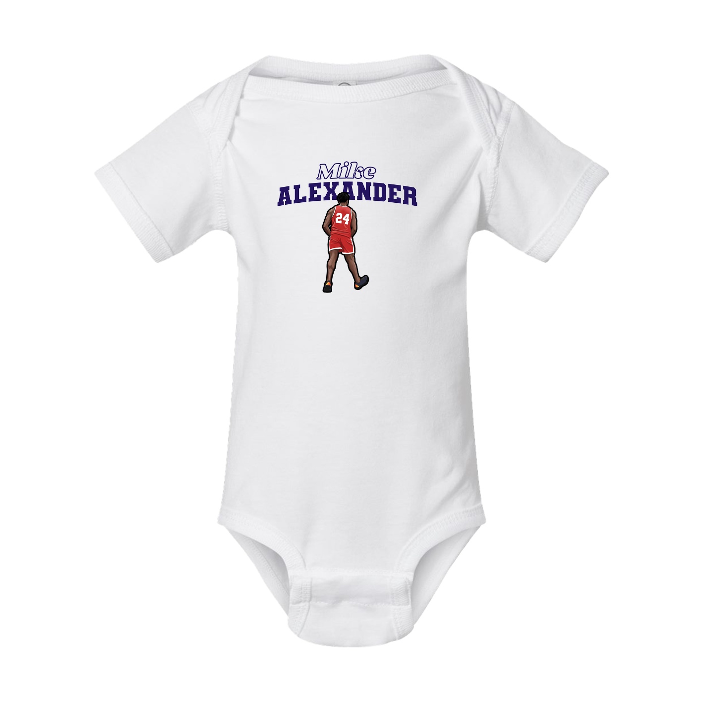 Baby Onesie — Name Arch in White