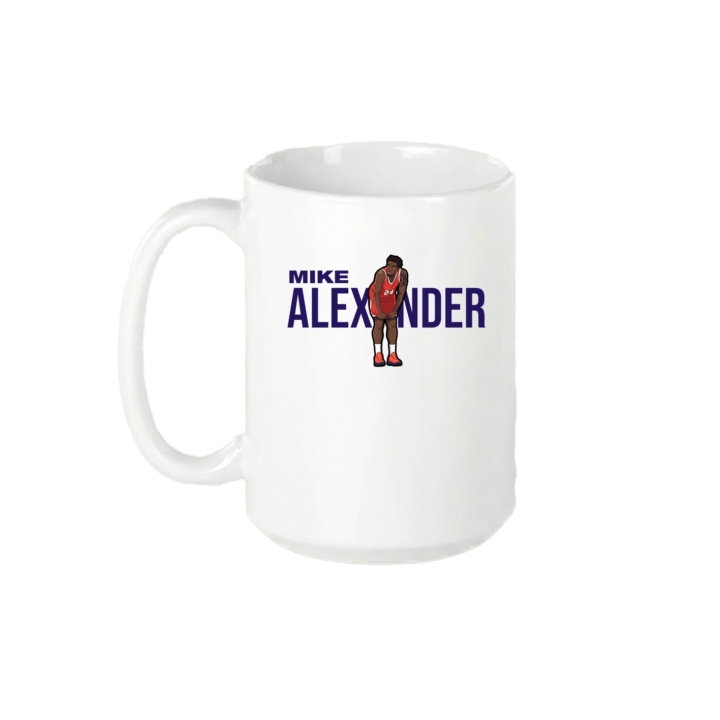 15oz Coffee Mug — Player Name in White
