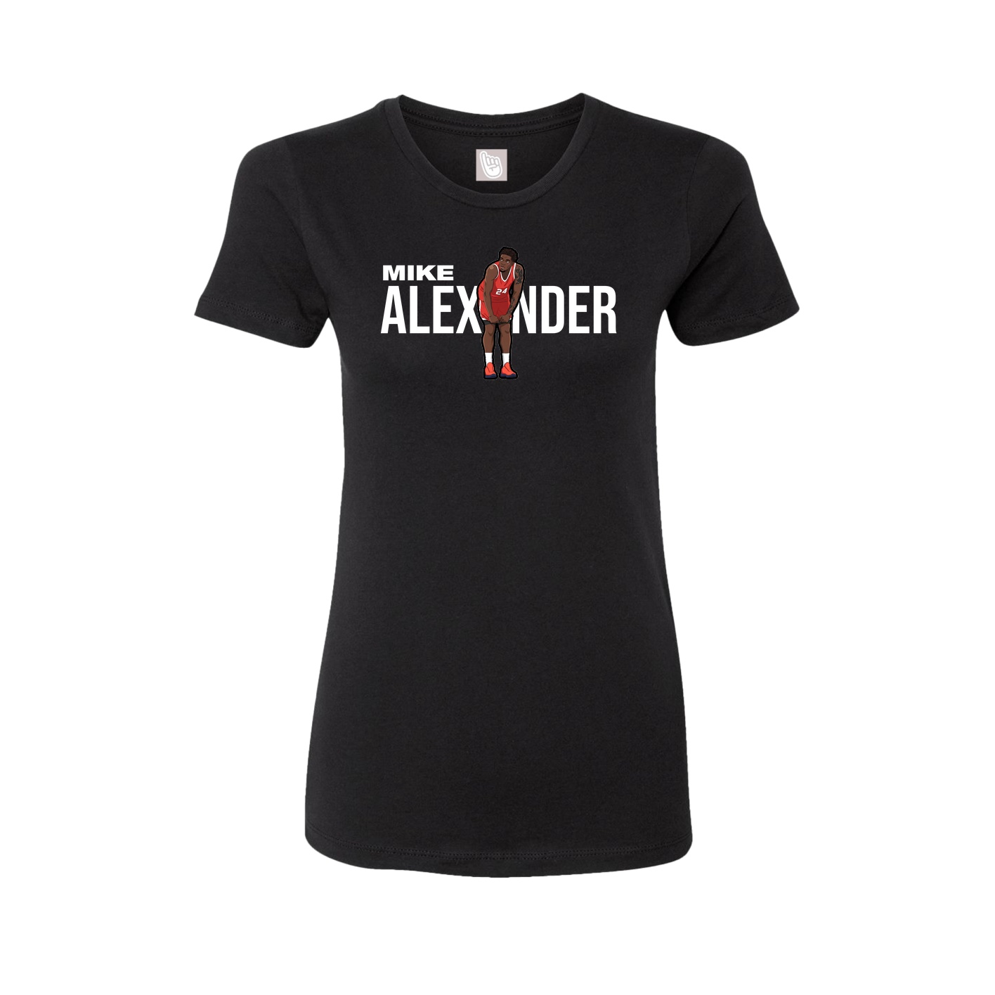 Fitted Women's Tee — Player Name in Black