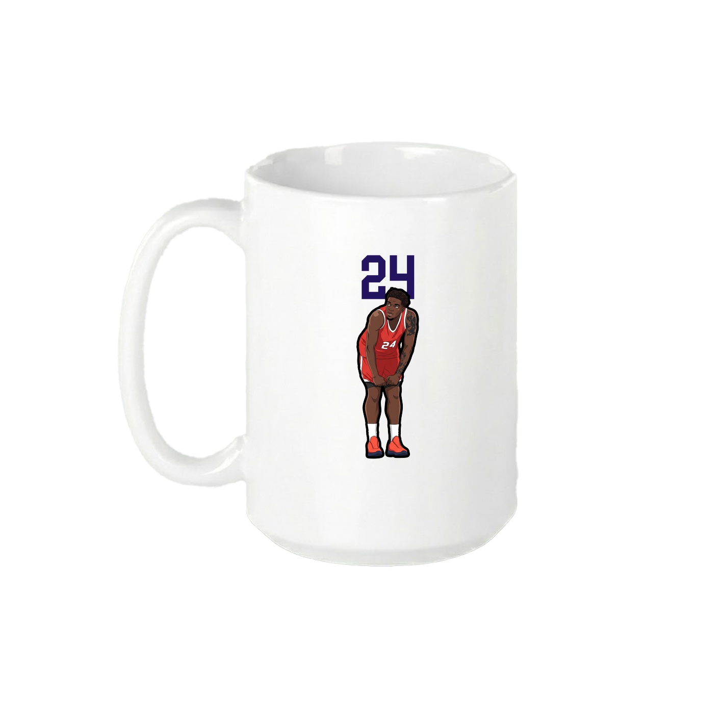 15oz Coffee Mug — Number Top in White