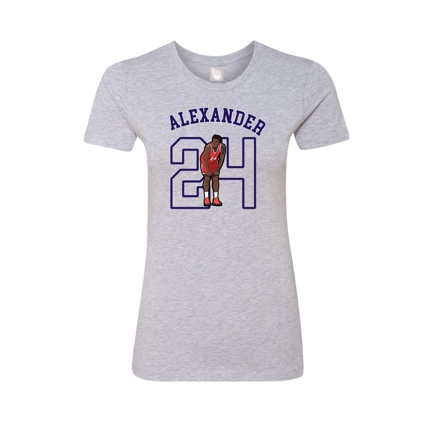 Fitted Women's Tee — Shirsey Arch in Grey