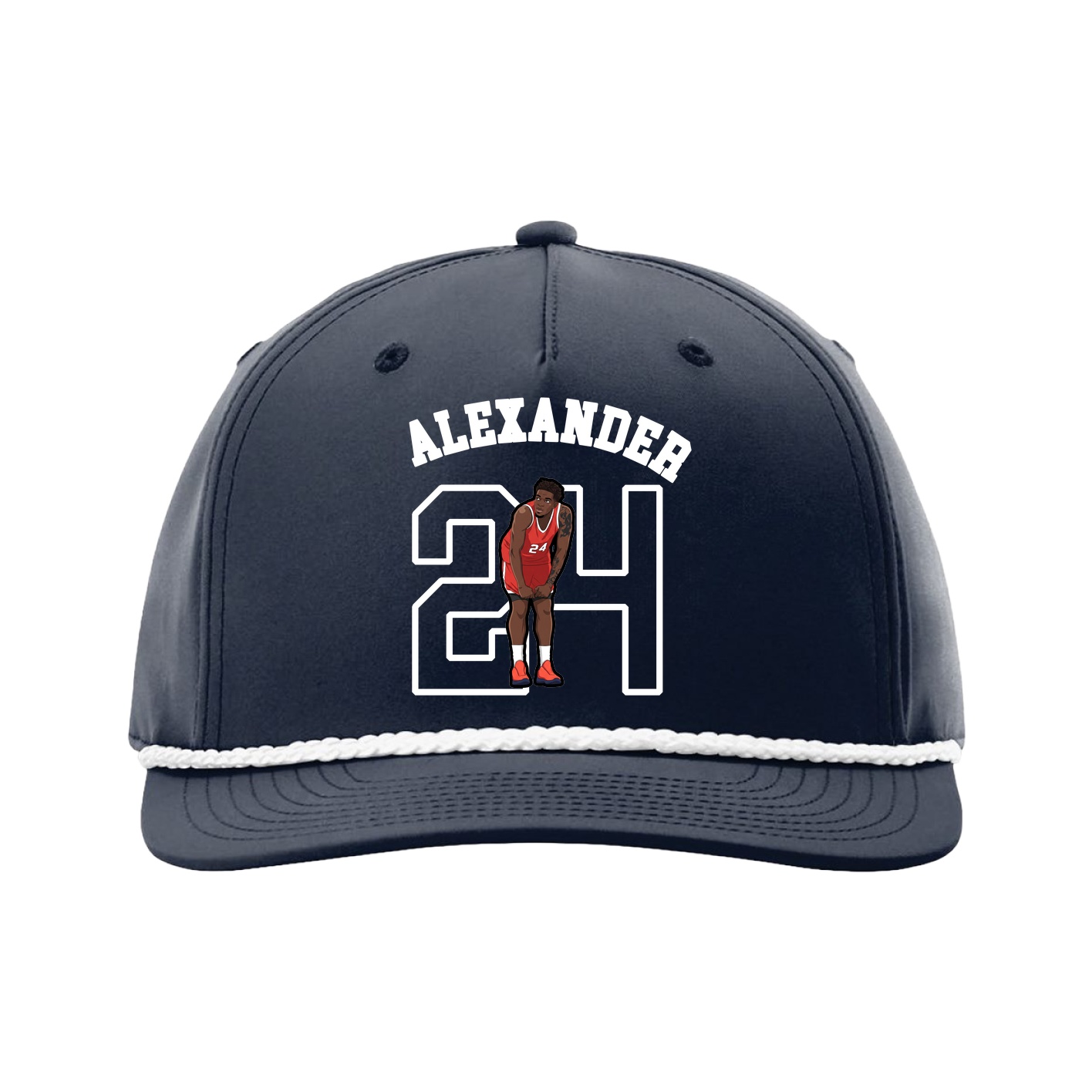Five-Panel Classic Rope Cap — Shirsey Arch in Navy