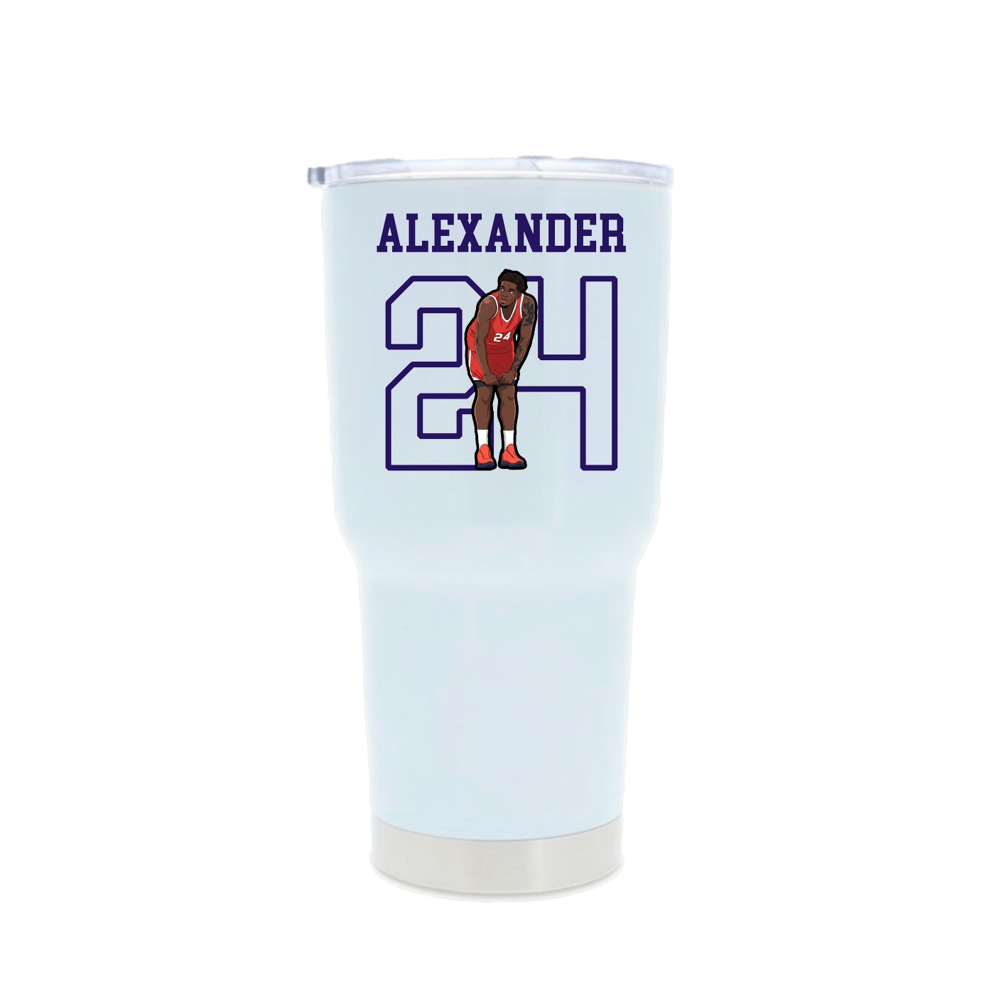 30oz Stainless Steel Tumbler — Shirsey in White