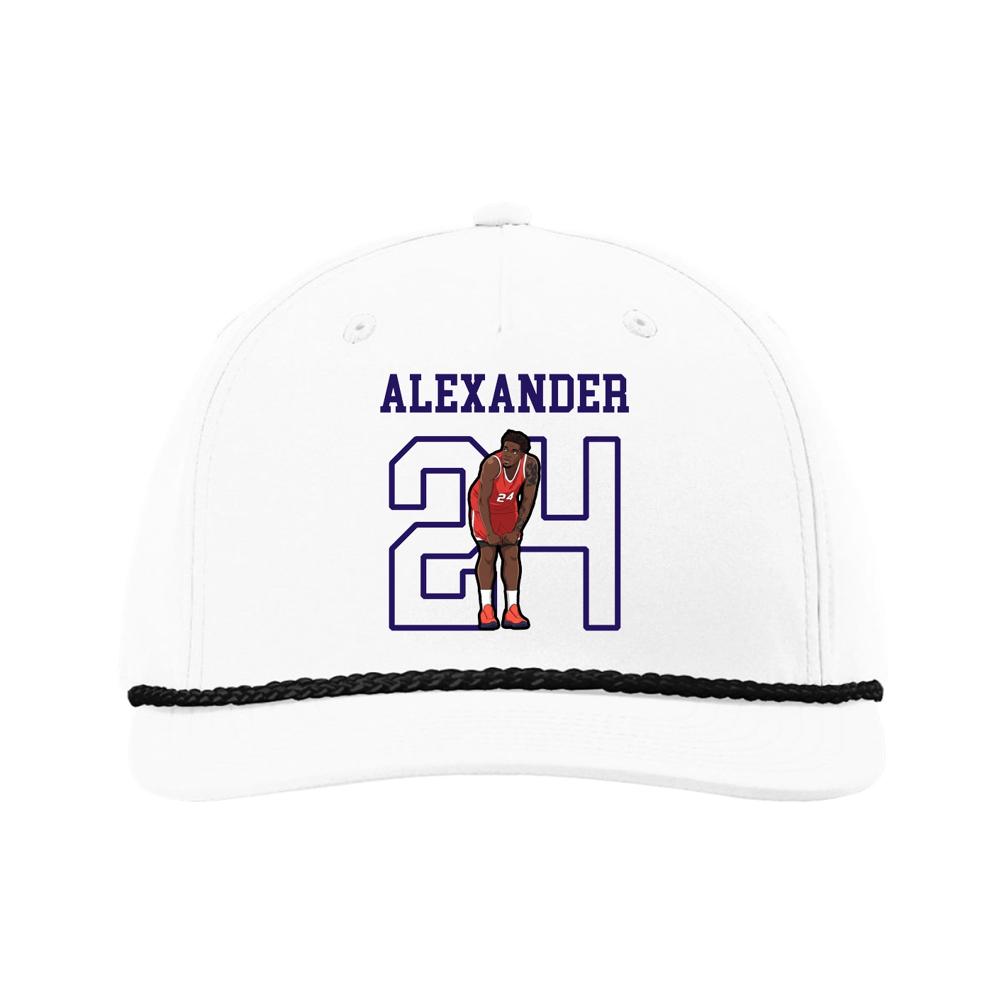 Five-Panel Classic Rope Cap — Shirsey in White
