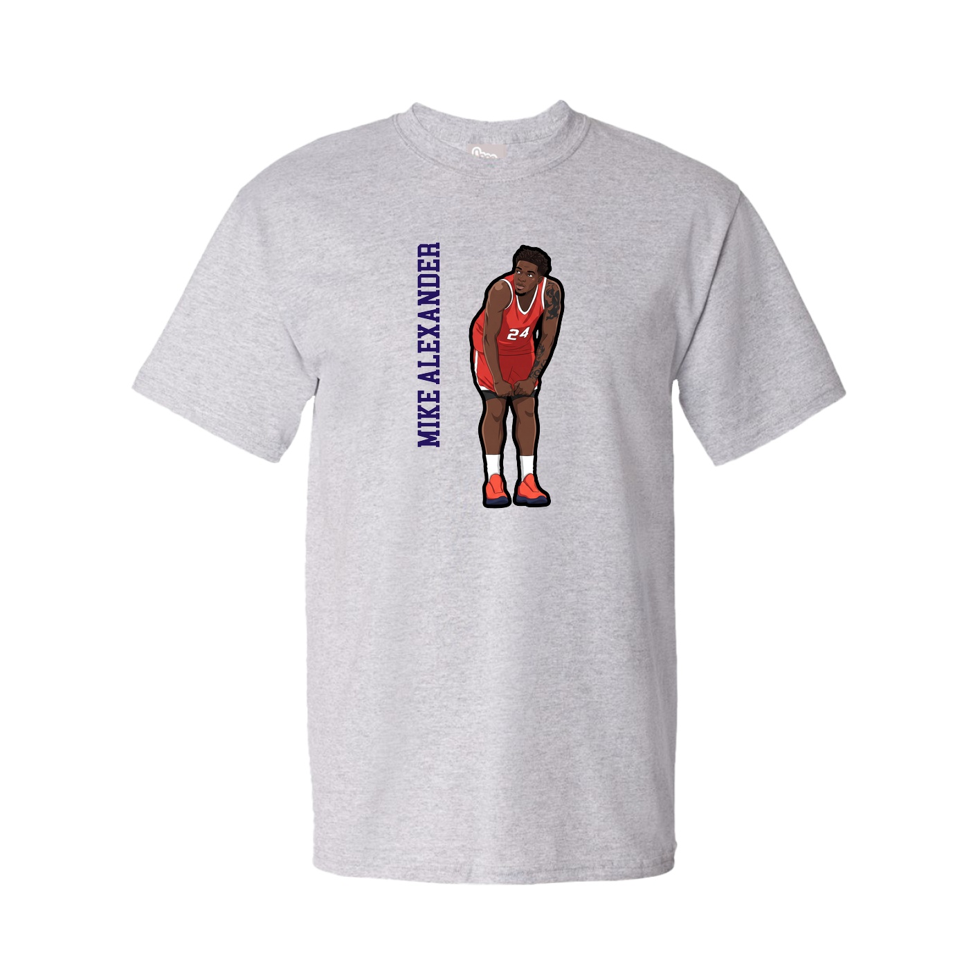 Tee — Name Vertical in Grey