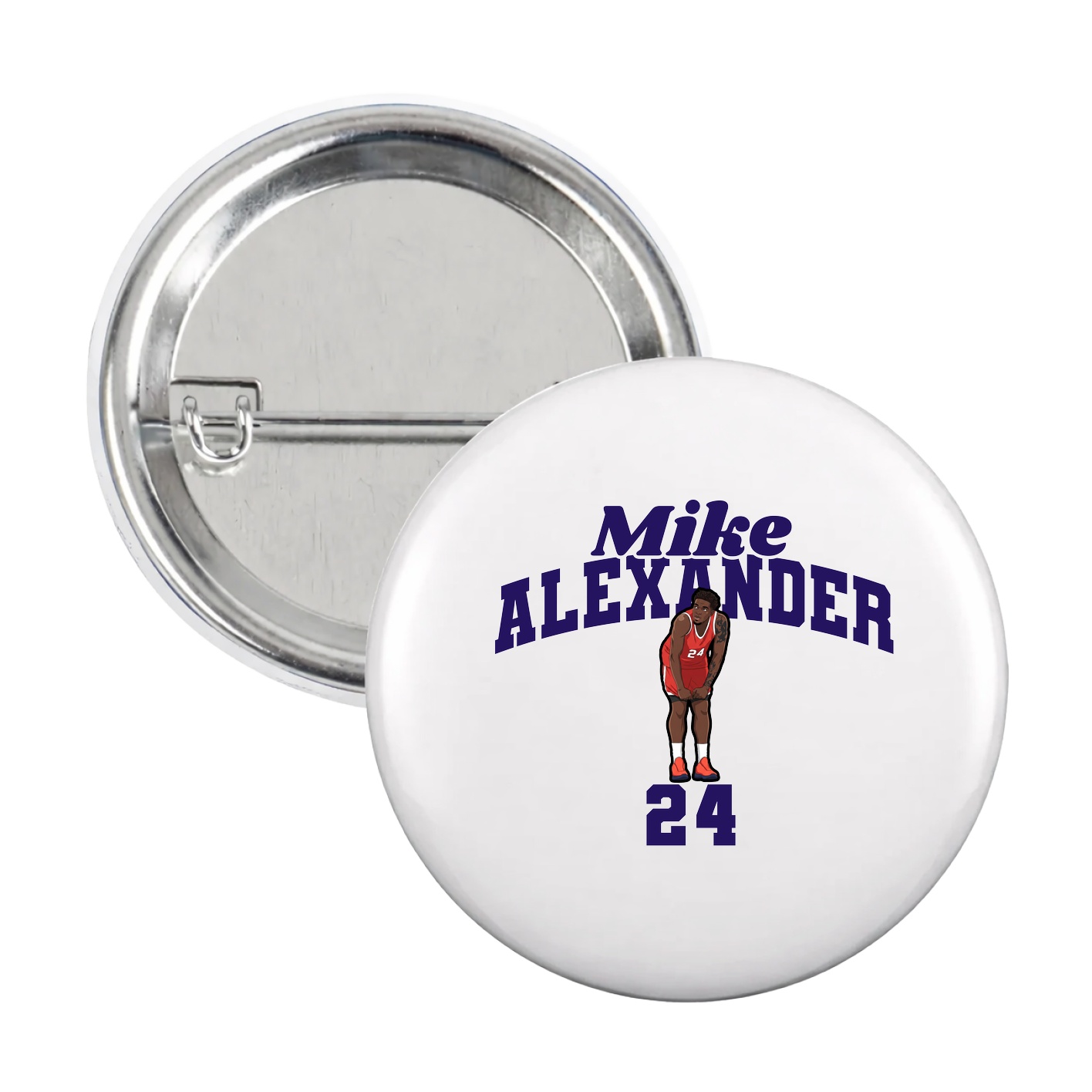 Game Day Button — Signature Arch in White