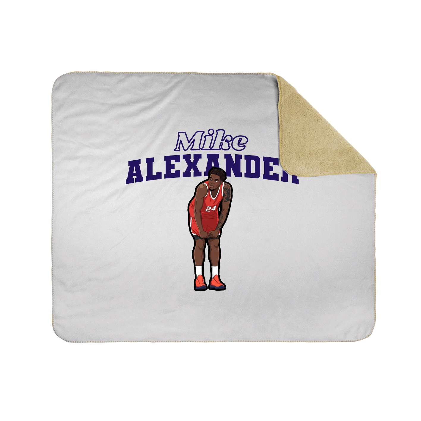 Throw Blanket — Name Arch in White