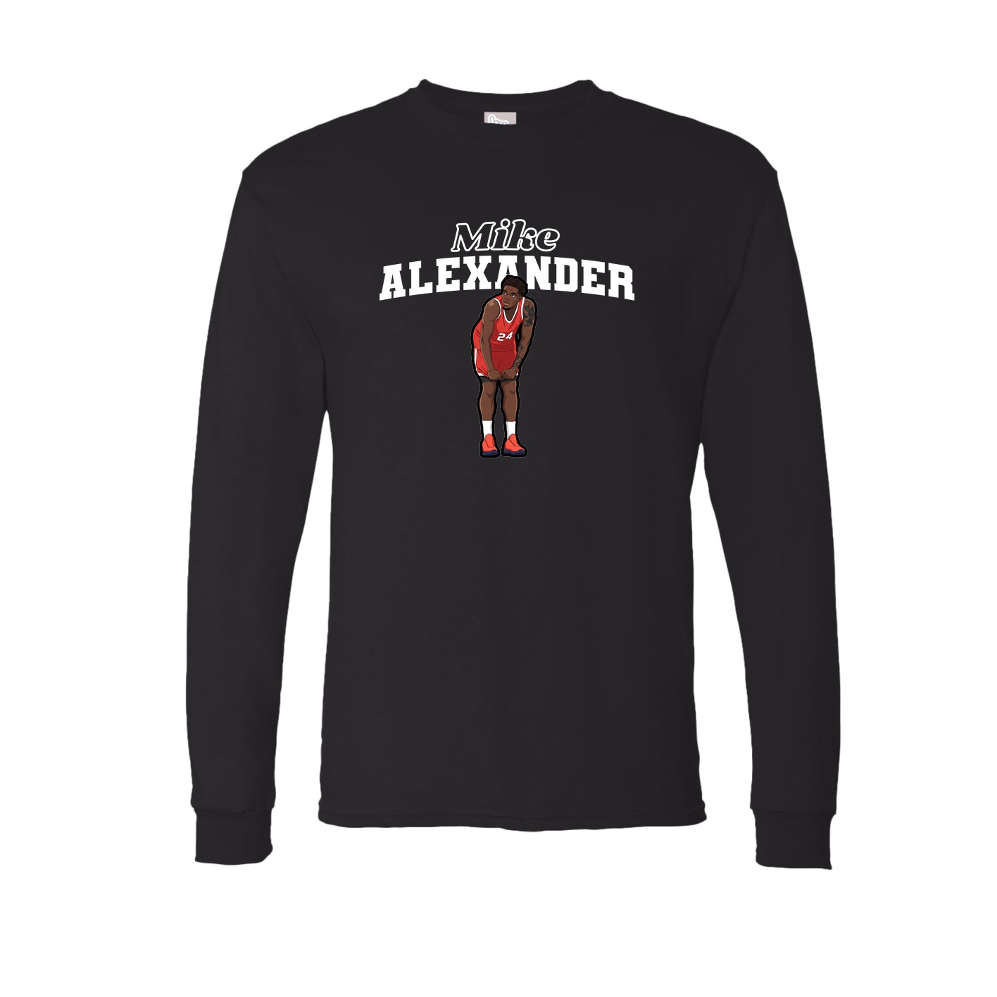 Long Sleeve Tee — Name Arch in Black