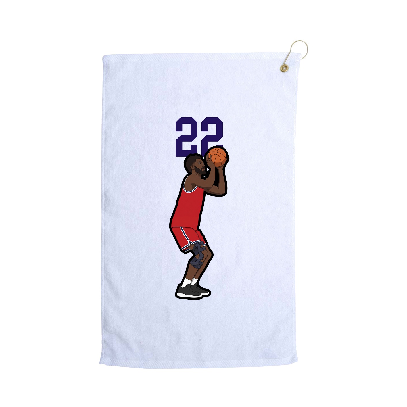 Golf Towel — Number Top in White