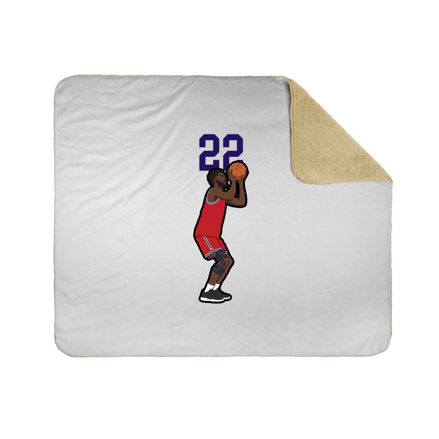Throw Blanket — Number Top in White