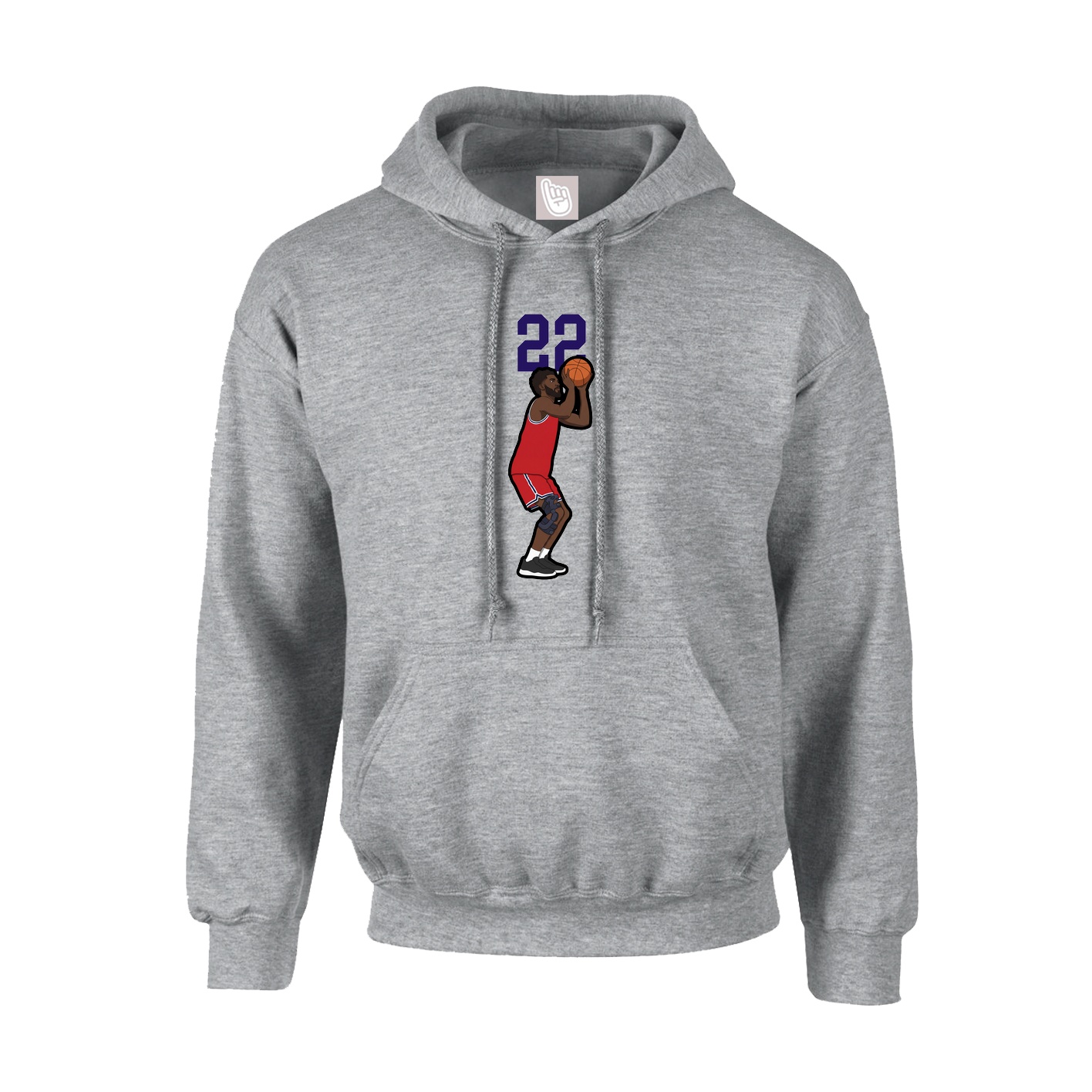 Youth Hoodie — Number Top in Grey