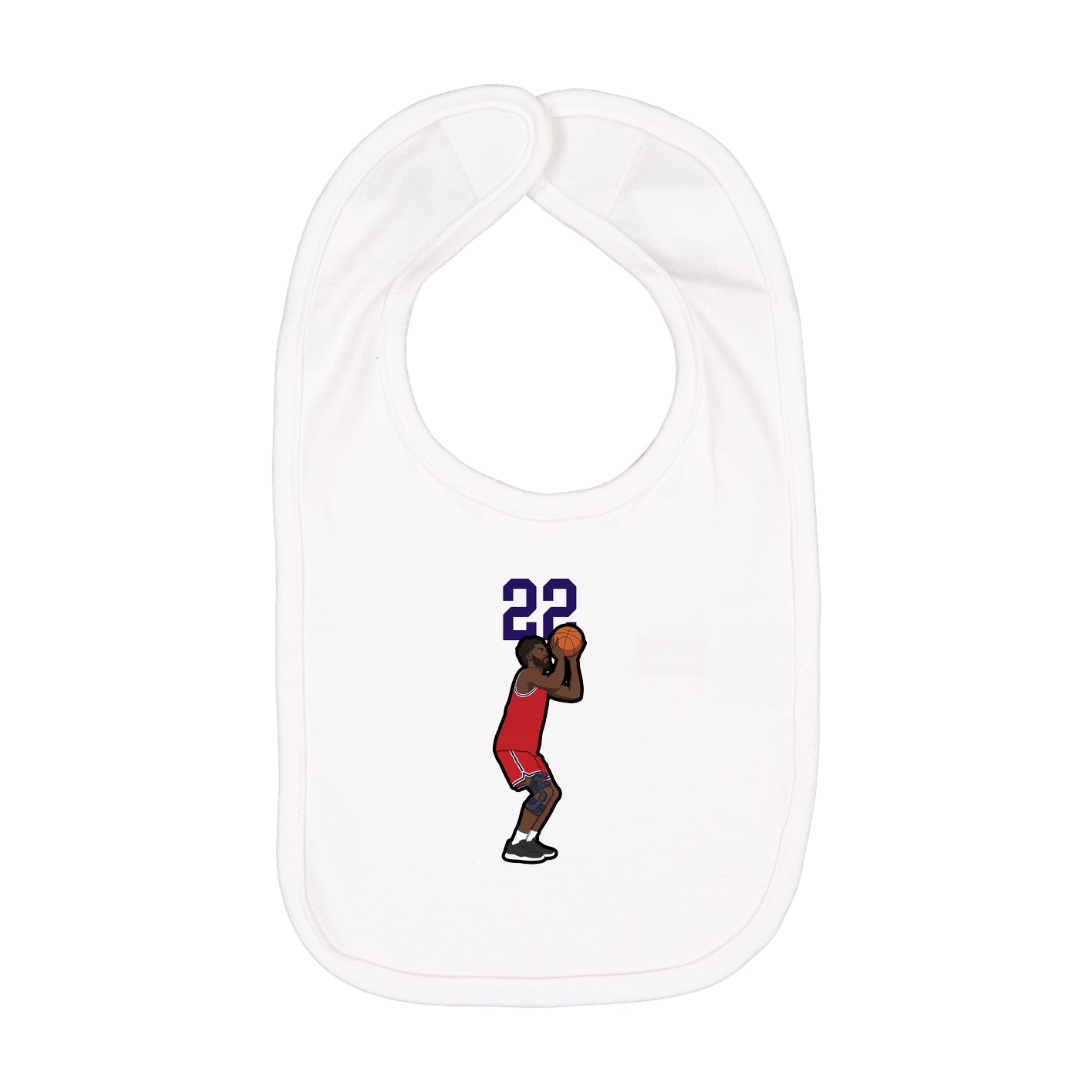 Infant Bib — Number Top in White