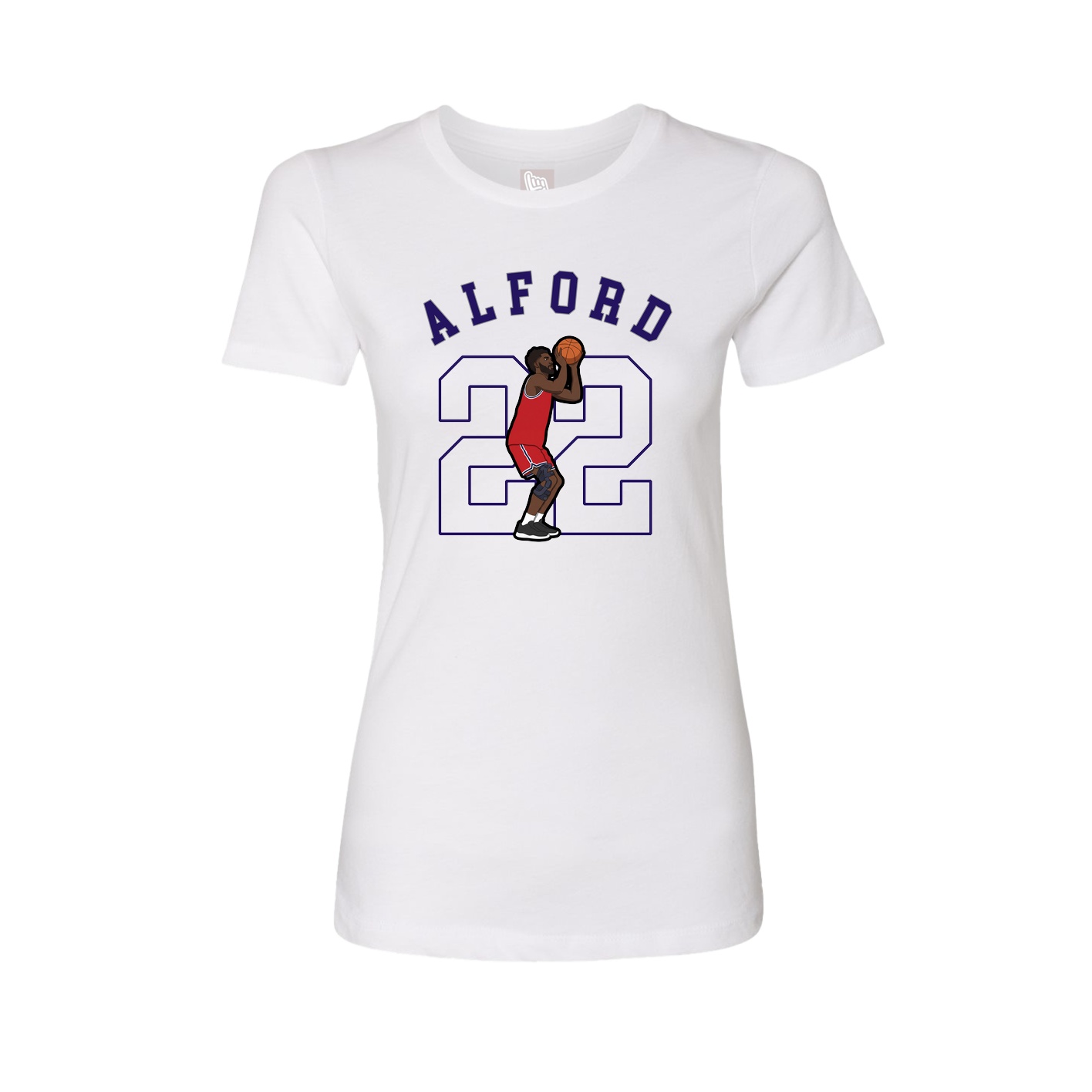 Fitted Women's Tee — Shirsey Arch in White