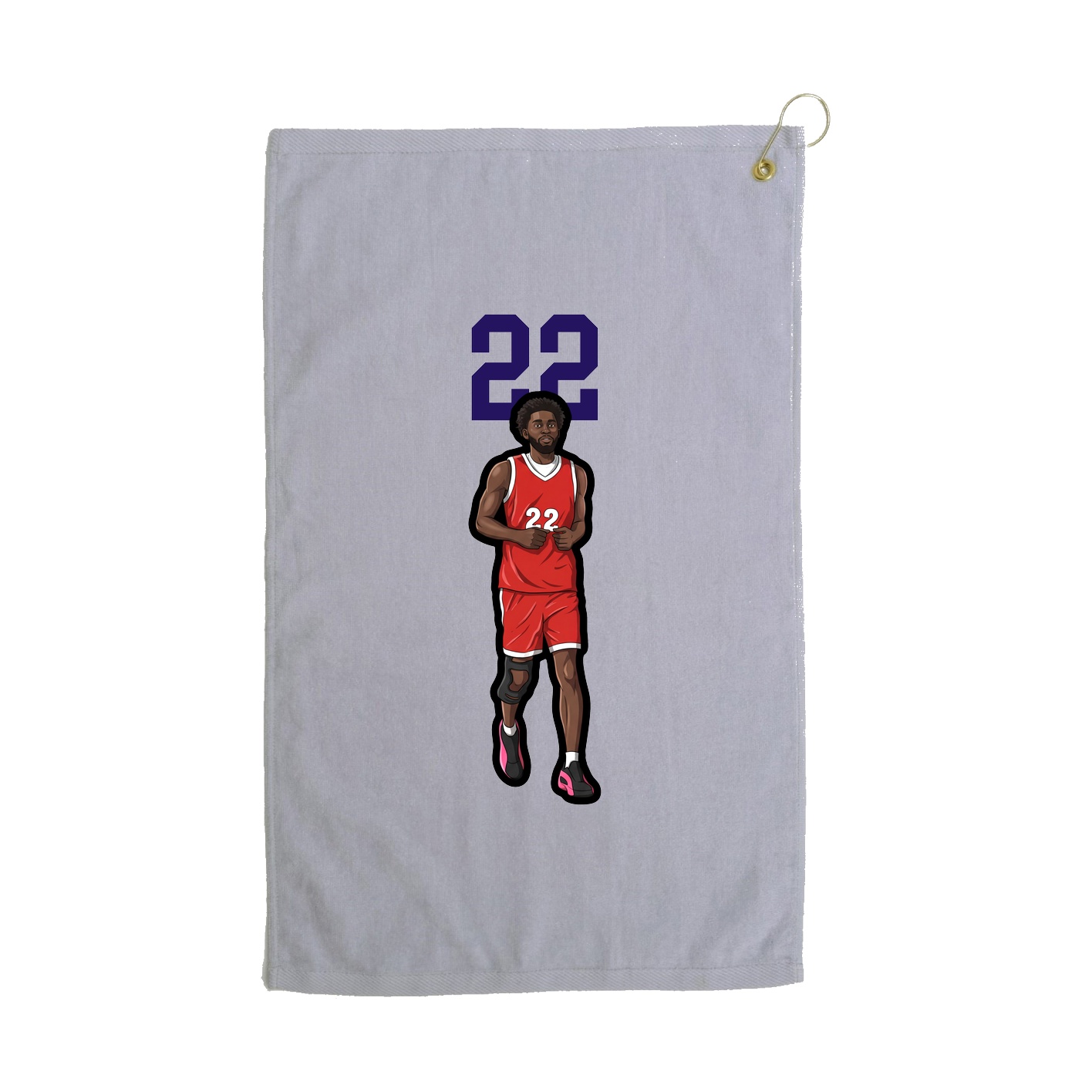 Golf Towel — Number Top in Grey