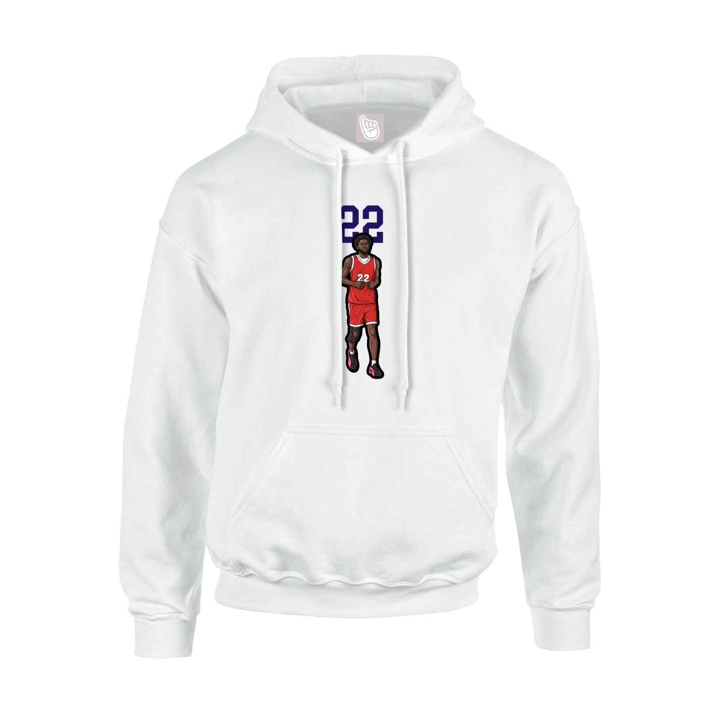 Youth Hoodie — Number Top in White