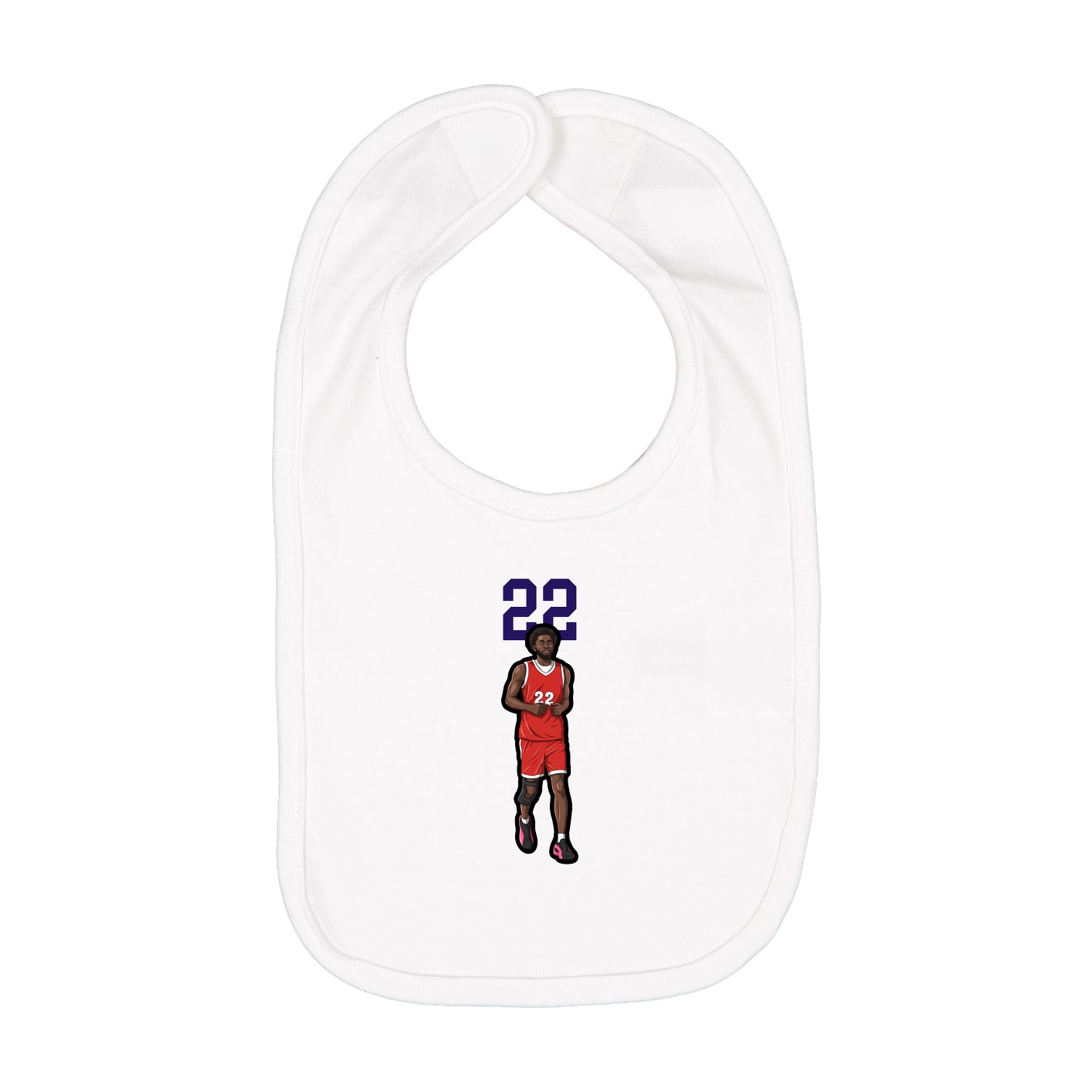 Infant Bib — Number Top in White