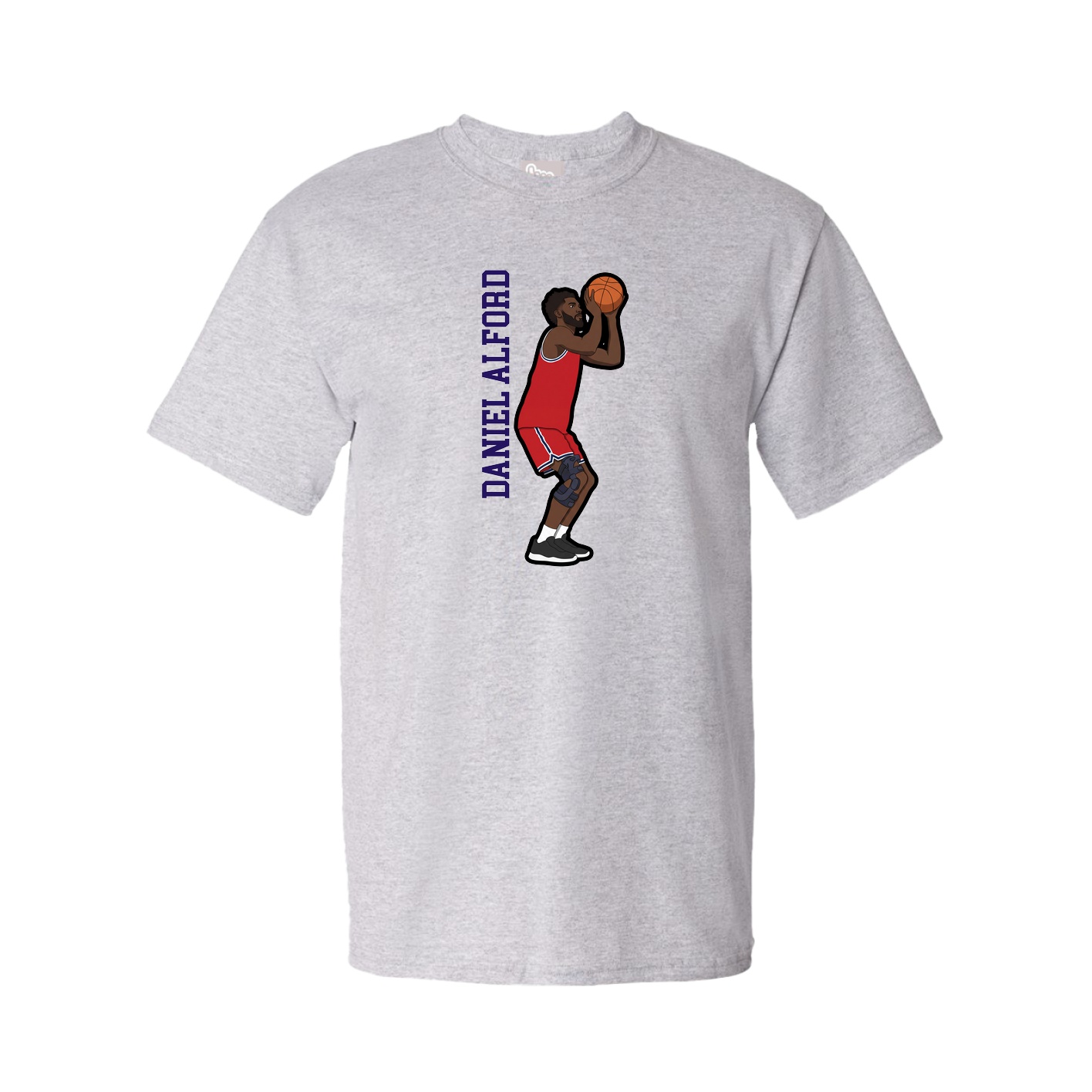 Youth Tee — Name Vertical in Grey