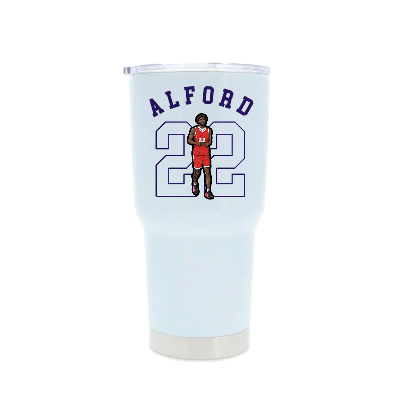 30oz Stainless Steel Tumbler — Shirsey Arch in White