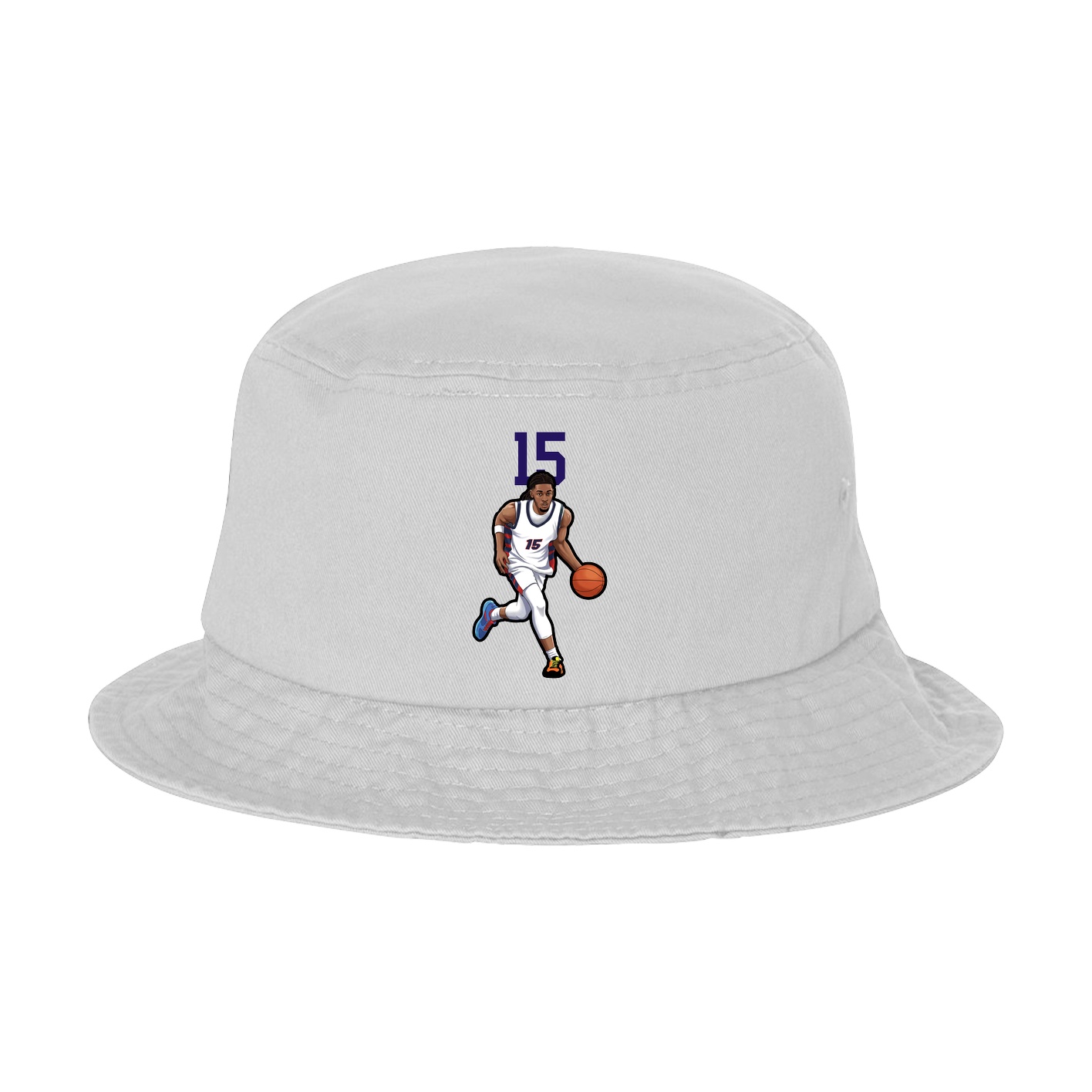 Bucket Cap — Number Top in White