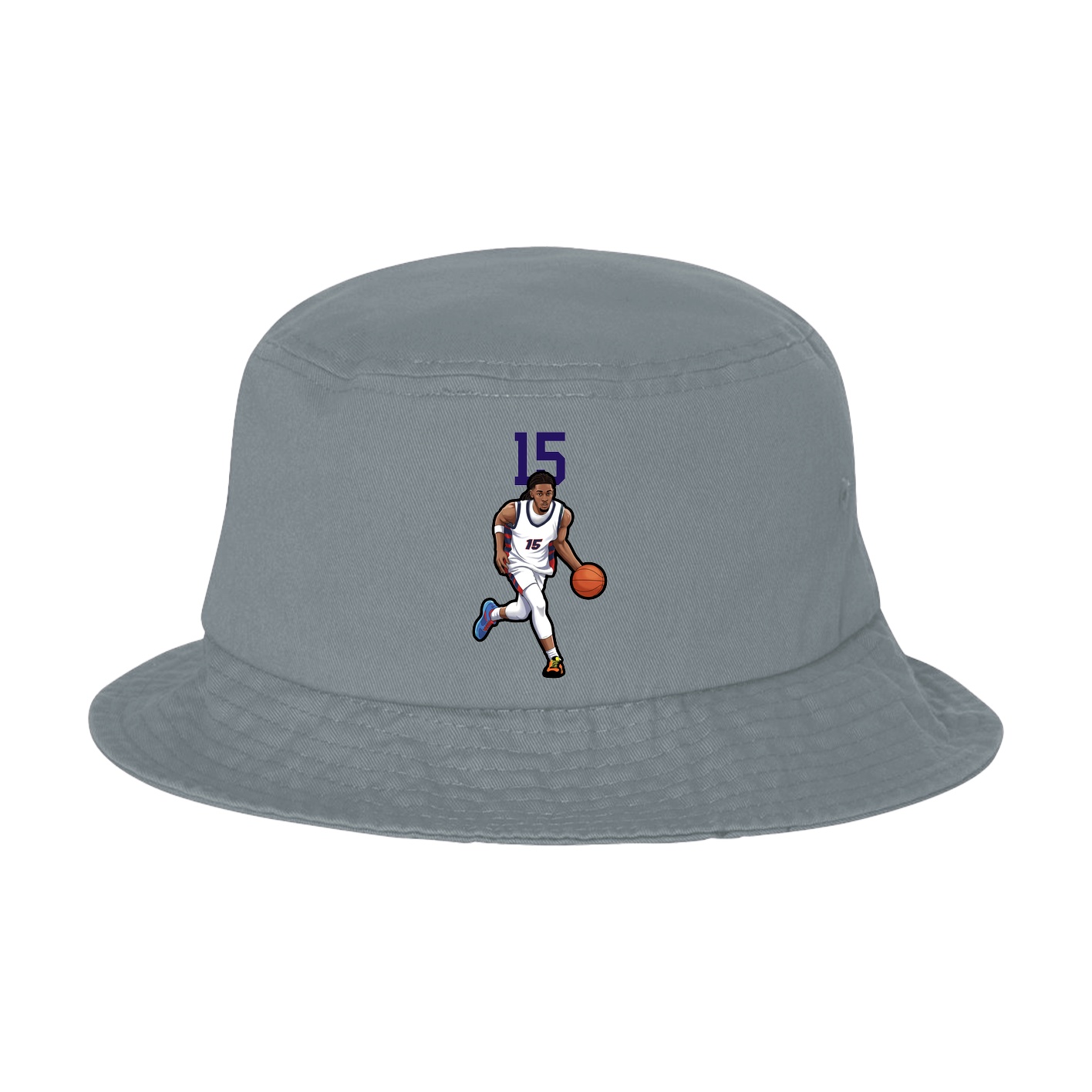 Bucket Cap — Number Top in Grey