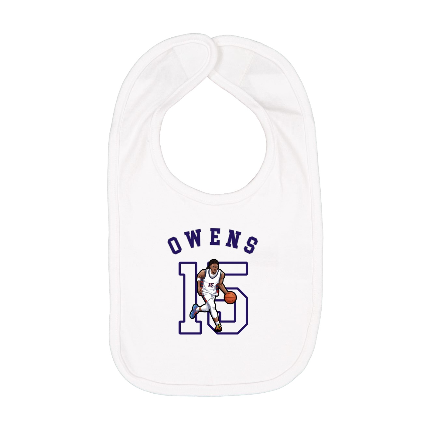 Infant Bib — Shirsey Arch in White