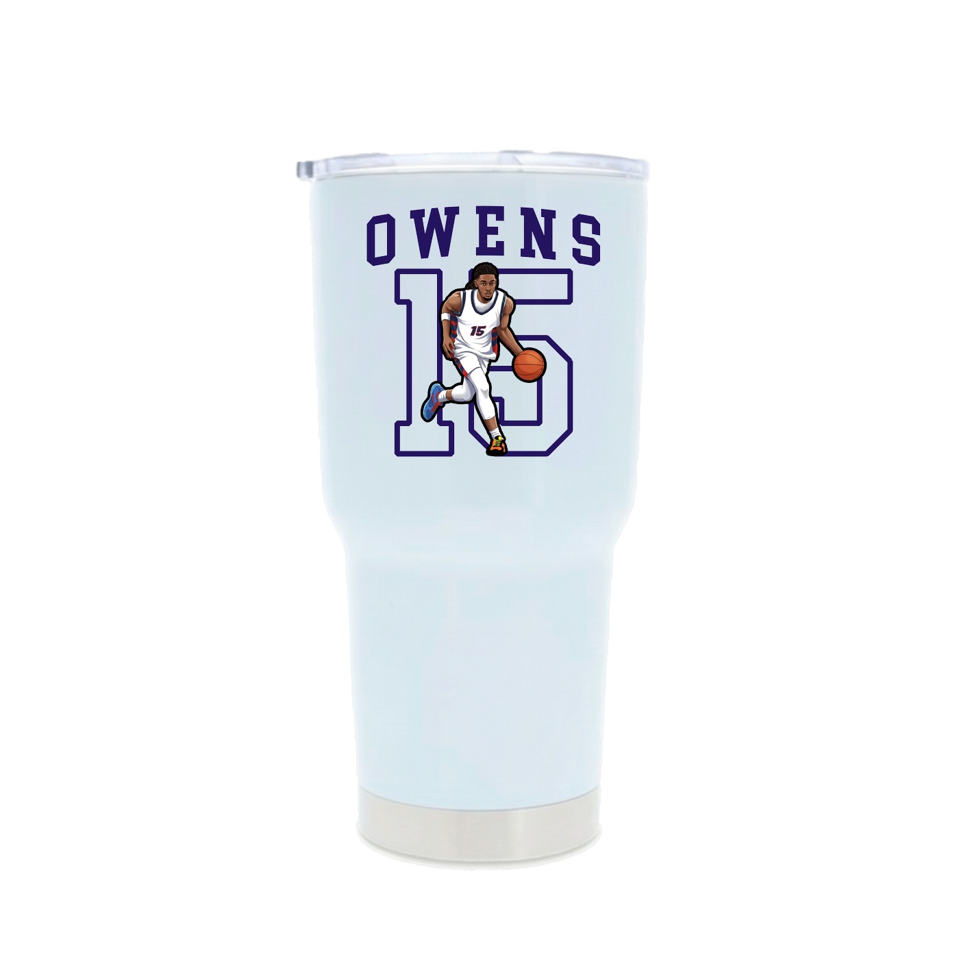 30oz Stainless Steel Tumbler — Shirsey in White