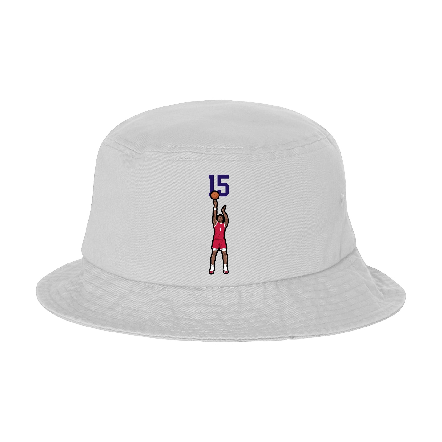 Bucket Cap — Number Top in White