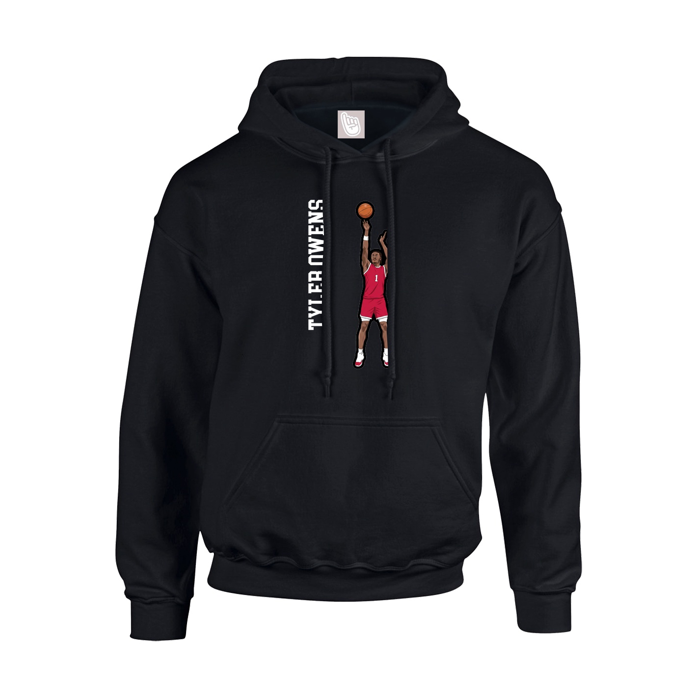 Youth Hoodie — Name Vertical in Black