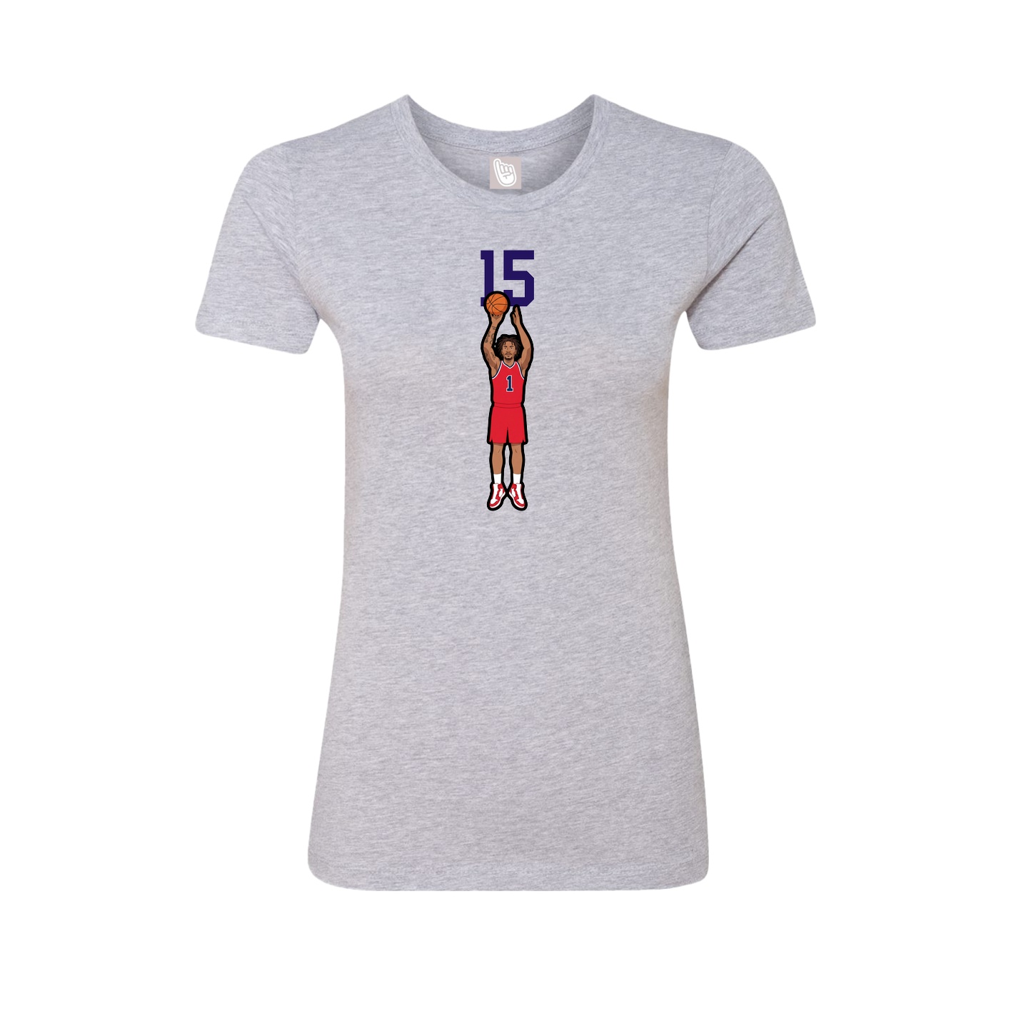 Womens Tee — Number Top in Grey