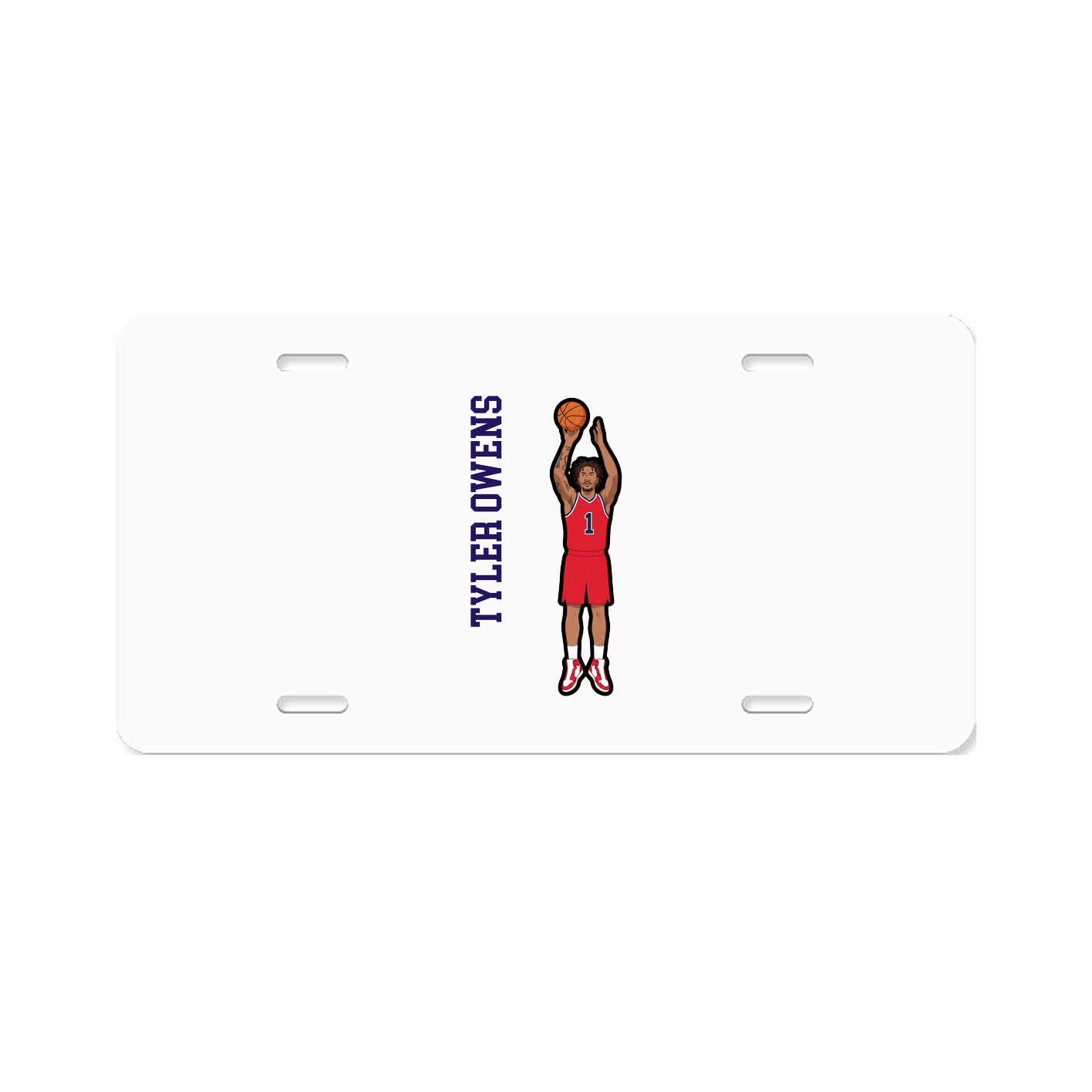 License Plate — Name Vertical in Classic