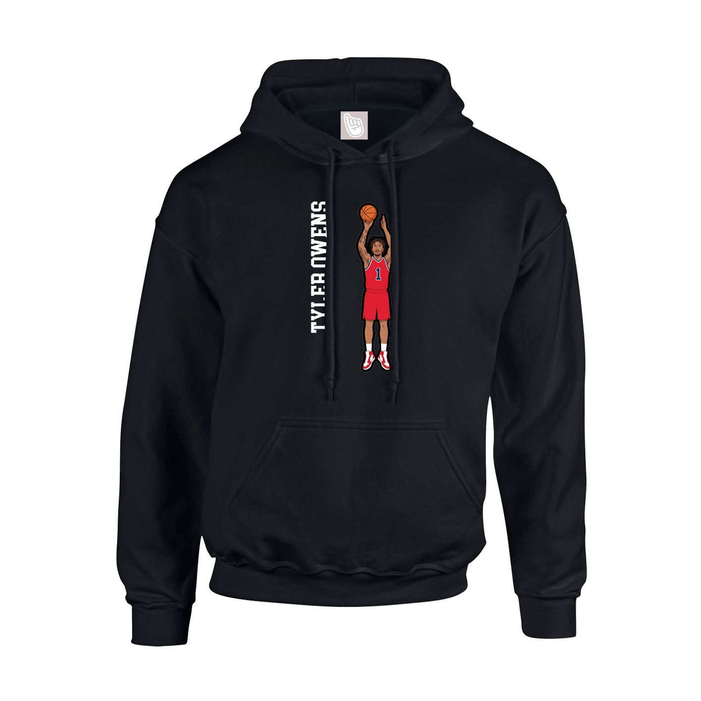 Youth Hoodie — Name Vertical in Black