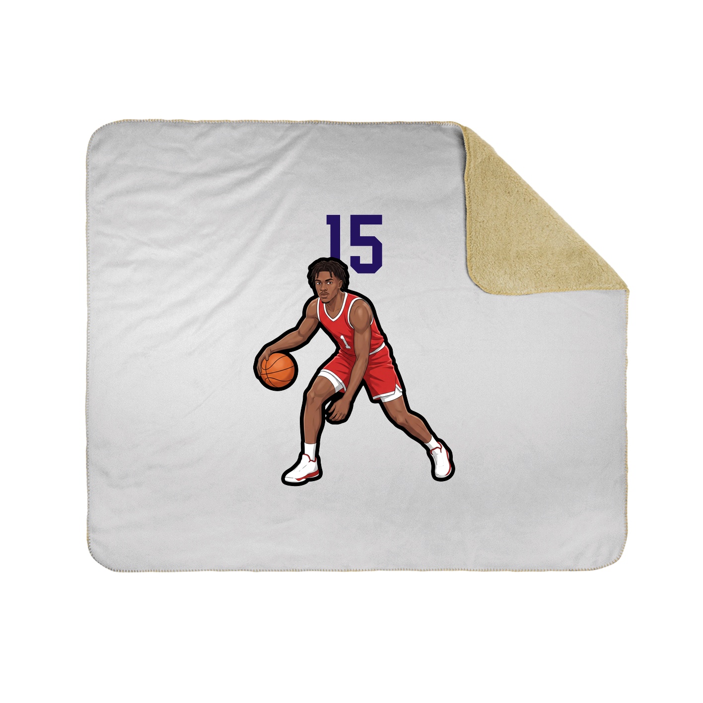 Throw Blanket — Number Top in White