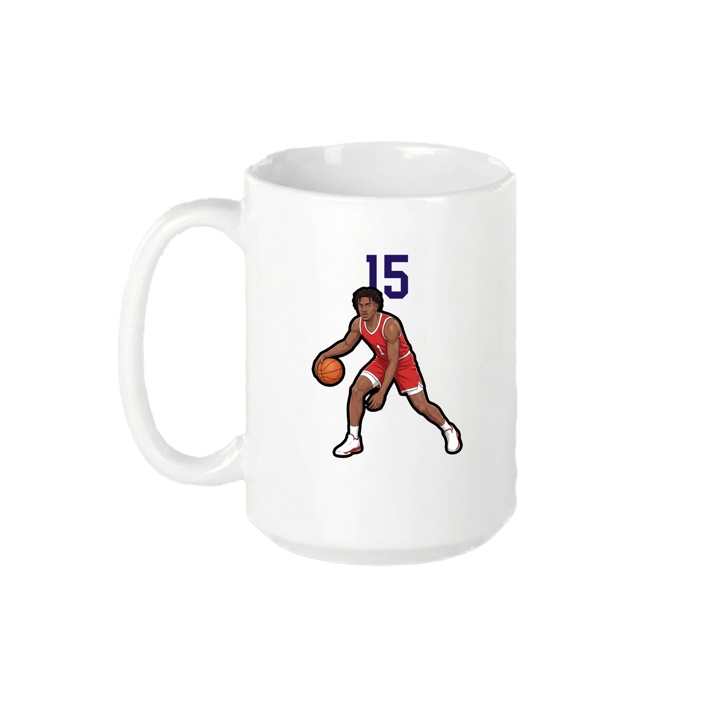 15oz Coffee Mug — Number Top in White