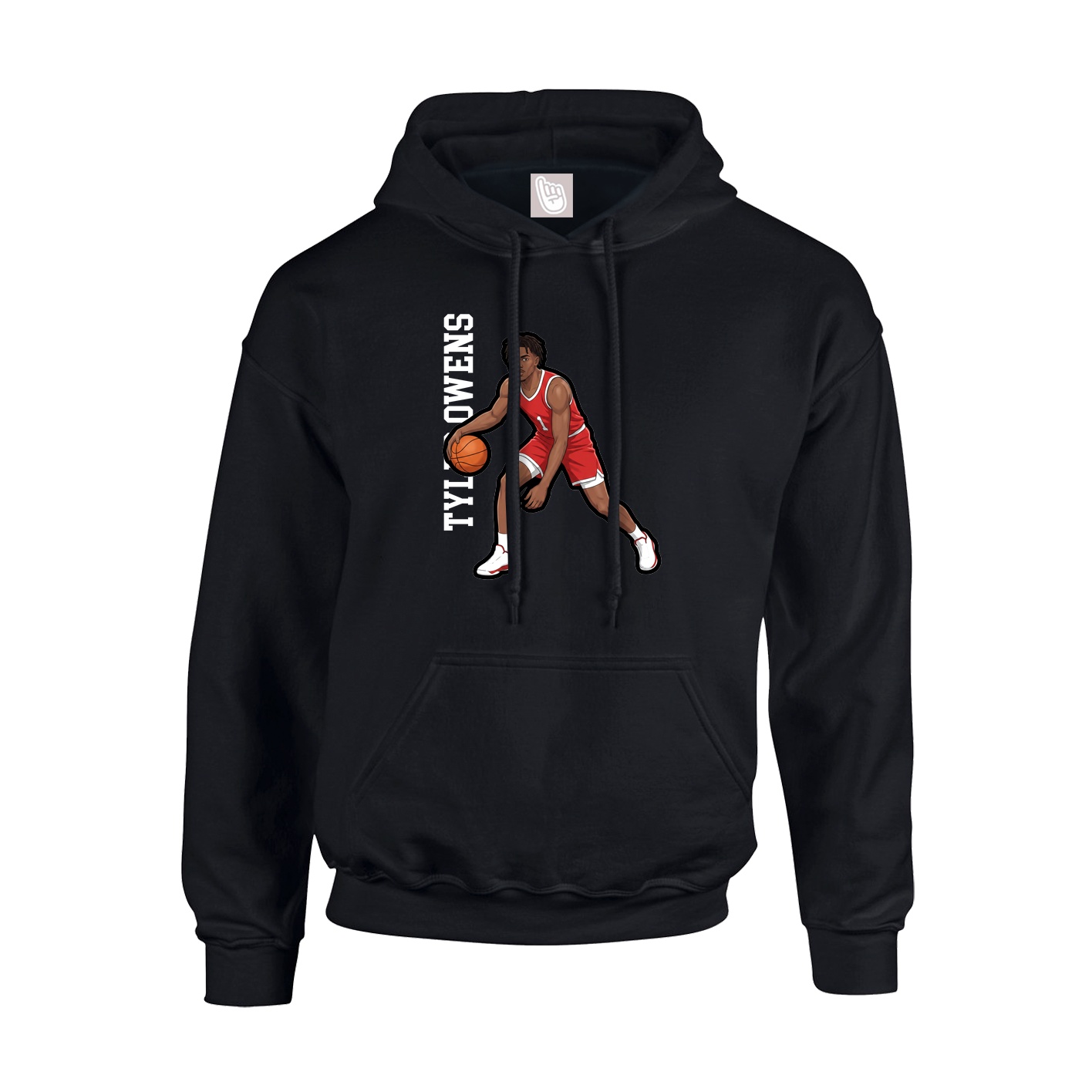 Hoodie — Name Vertical in Black