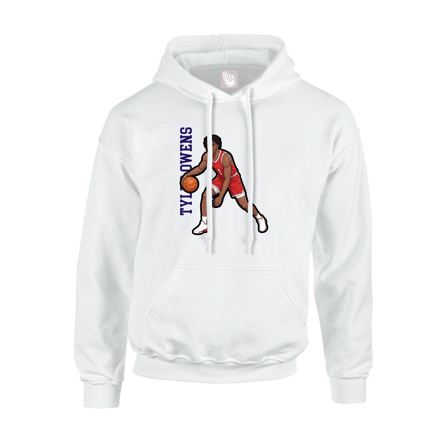 Hoodie — Name Vertical in White