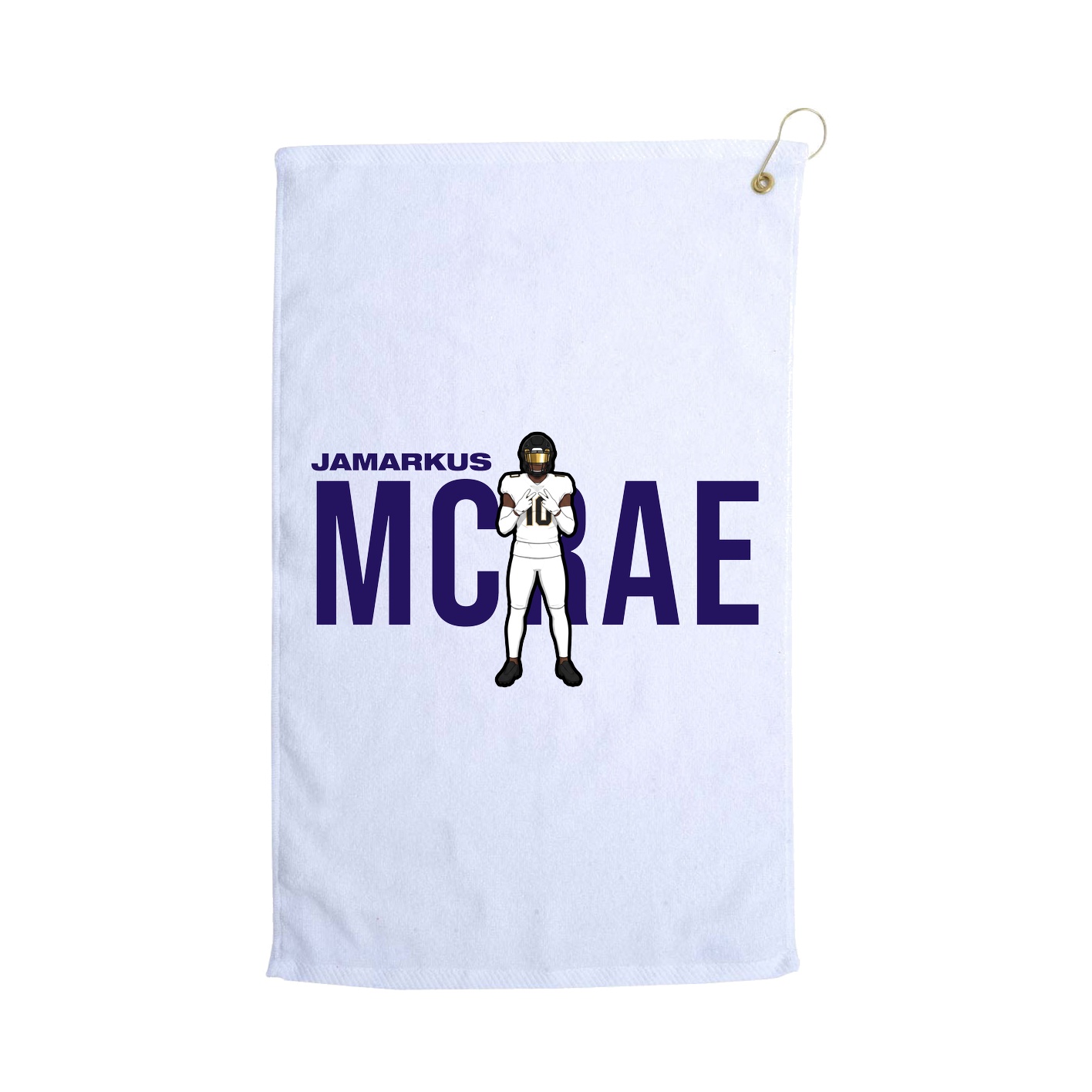 Golf Towel — Player Name in White