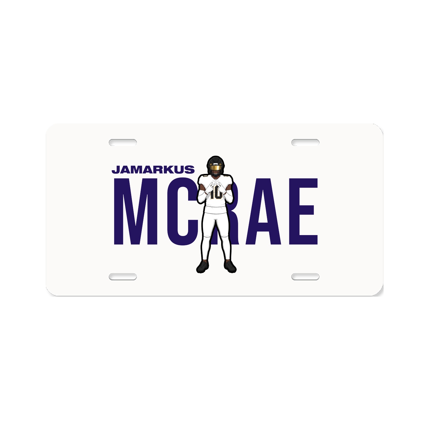 License Plate — Player Name in Classic